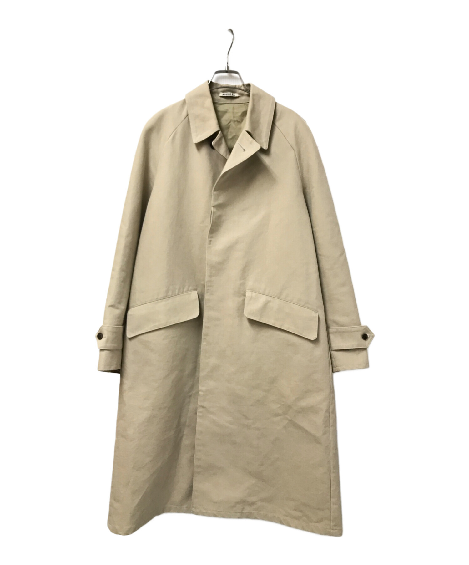 AURALEE (オーラリー) WASHED DOUBLE CLOTH LONG COAT ベージュ サイズ:3