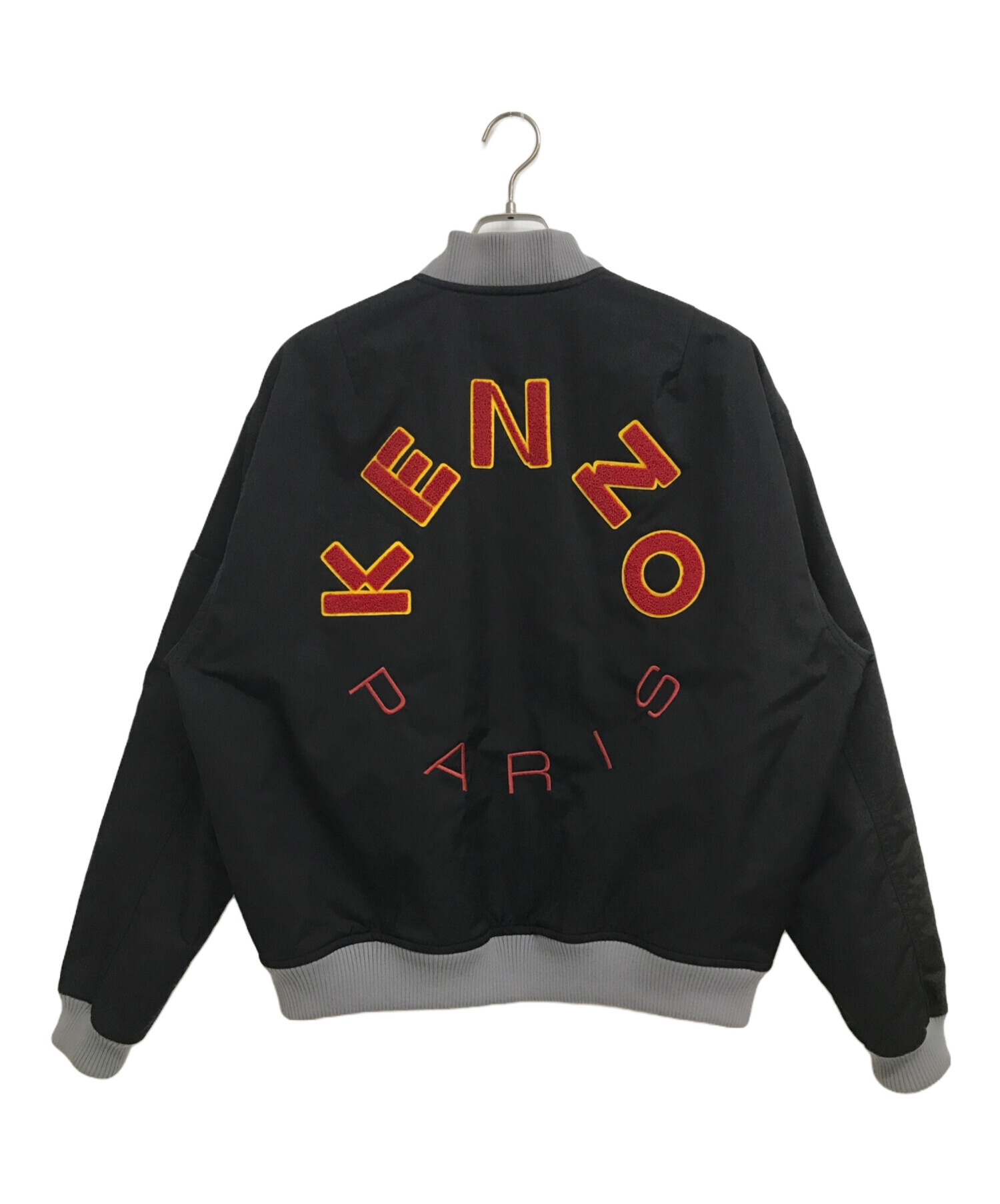 中古・古着通販】KENZO PARIS (ケンゾー パリ) VARSITY BOMBER JACKET ブラック サイズ:L｜ブランド・古着通販  トレファク公式【TREFAC FASHION】スマホサイト