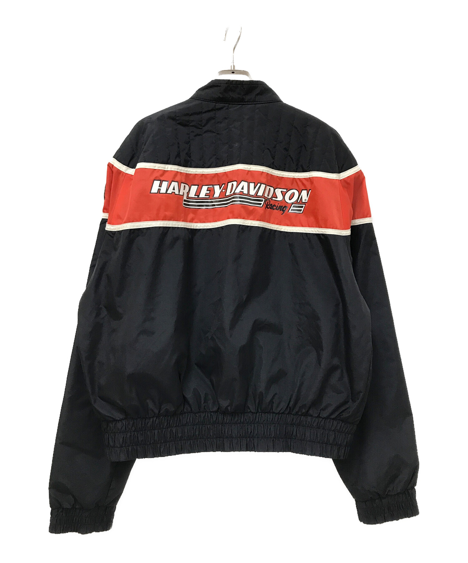 中古・古着通販】HARLEY-DAVIDSON (ハーレーダビッドソン) ナイロンレーシングジャケット ブラック サイズ:L｜ブランド・古着通販  トレファク公式【TREFAC FASHION】スマホサイト