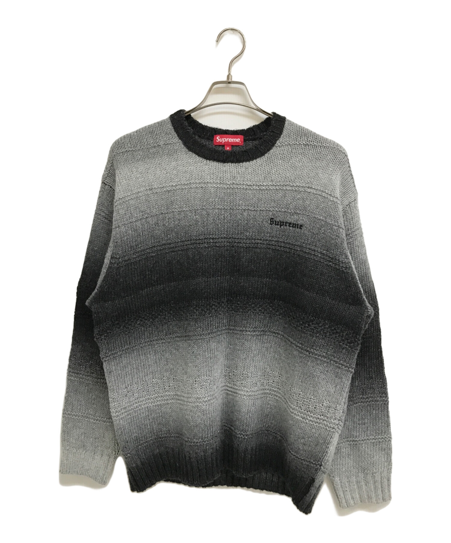 中古・古着通販】SUPREME (シュプリーム) Gradient Stripe Sweater グレー×ブラック サイズ:M｜ブランド・古着通販  トレファク公式【TREFAC FASHION】スマホサイト