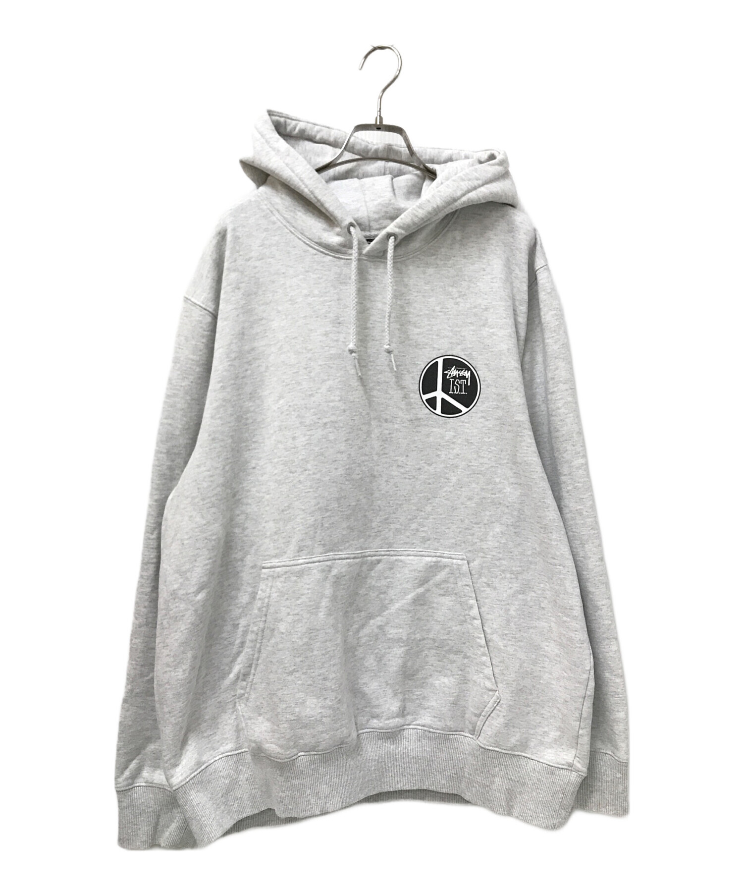 中古・古着通販】stussy (ステューシー) PEACE DOT HOODIE グレー サイズ:L｜ブランド・古着通販 トレファク公式【TREFAC  FASHION】スマホサイト