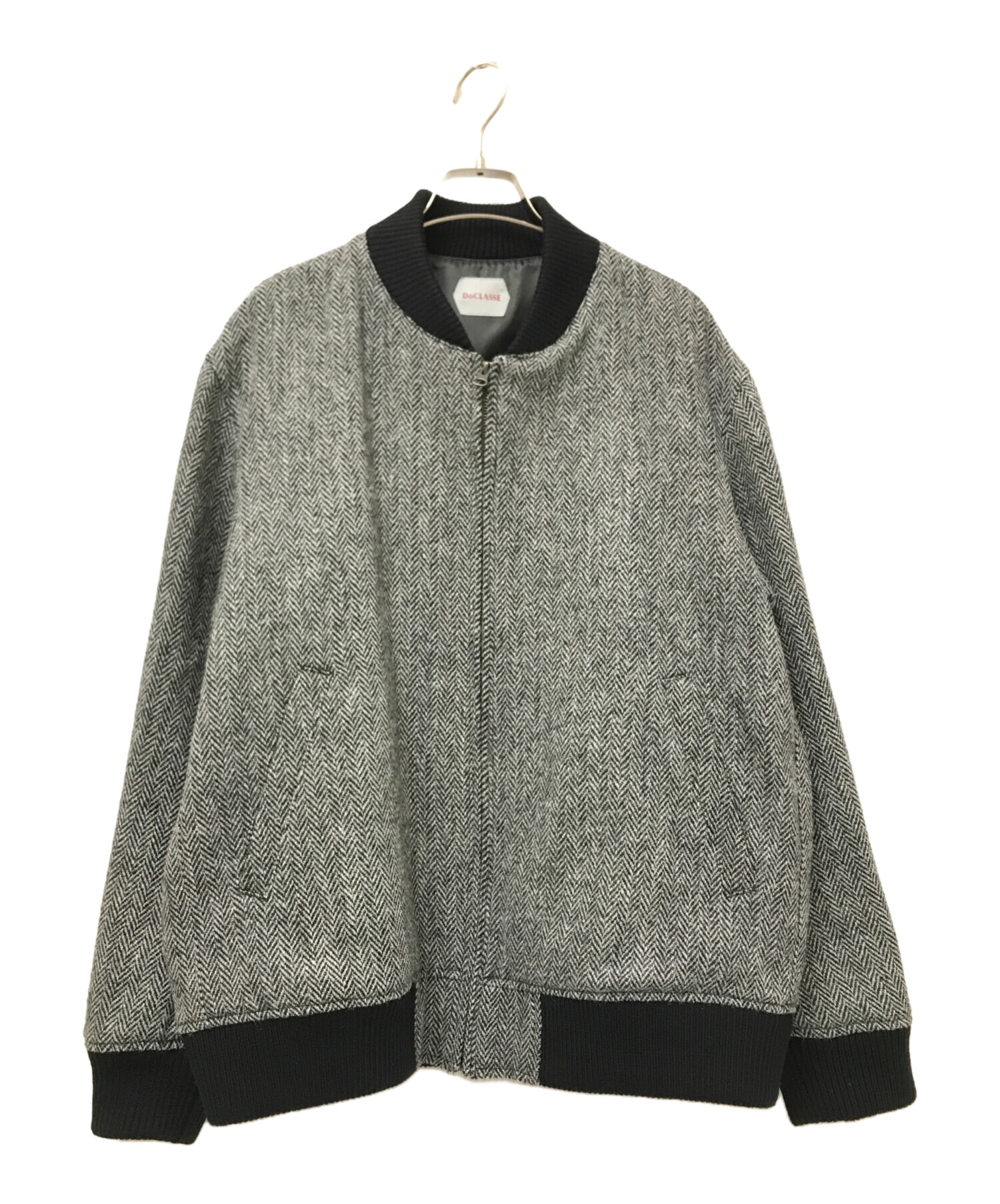 DoCLASSE (ドゥクラッセ) Harris Tweed (ハリスツイード) ツイードブルゾン グレー サイズ:XL