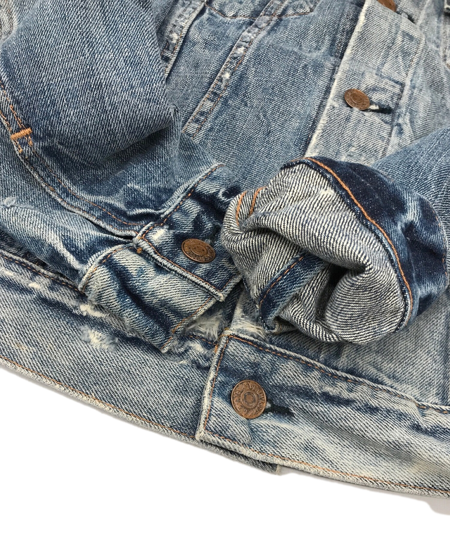 Denim & Supply Ralph Lauren (デニム＆サプライ ラルフローレン) USED加工デニムジャケット インディゴ サイズ:XS