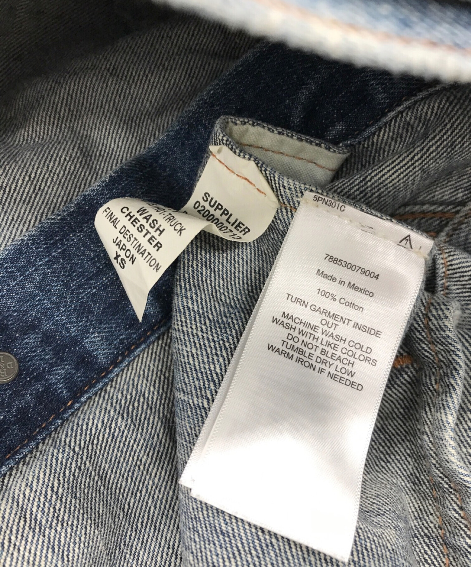 Denim & Supply Ralph Lauren (デニム＆サプライ ラルフローレン) USED加工デニムジャケット インディゴ サイズ:XS