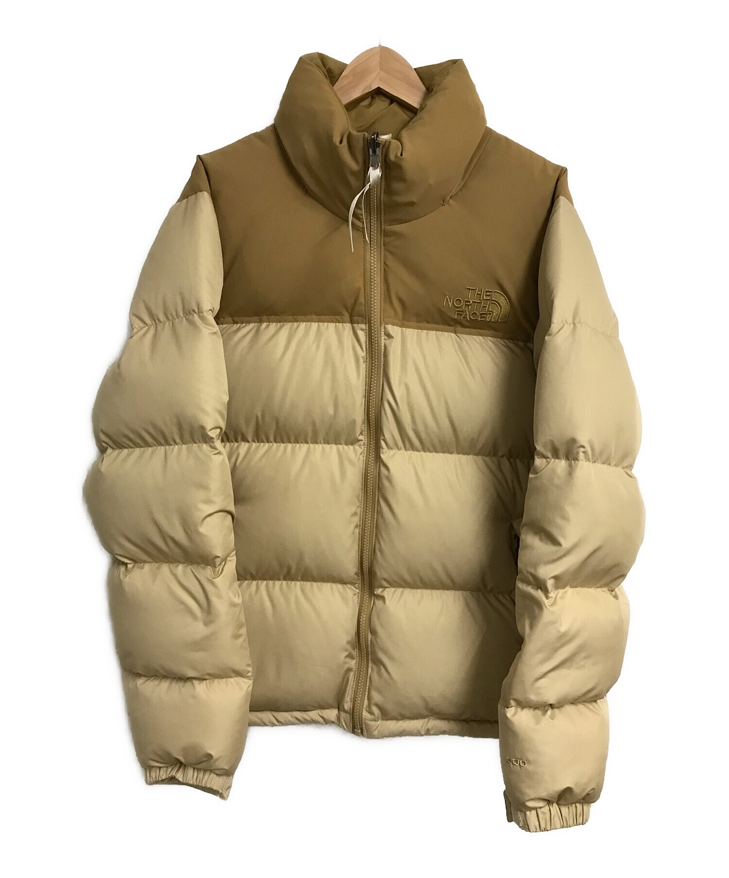 THE NORTH FACE (ザ ノース フェイス) M ECO NUPTSE JACKET ベージュ×ブラウン サイズ:ASIA L