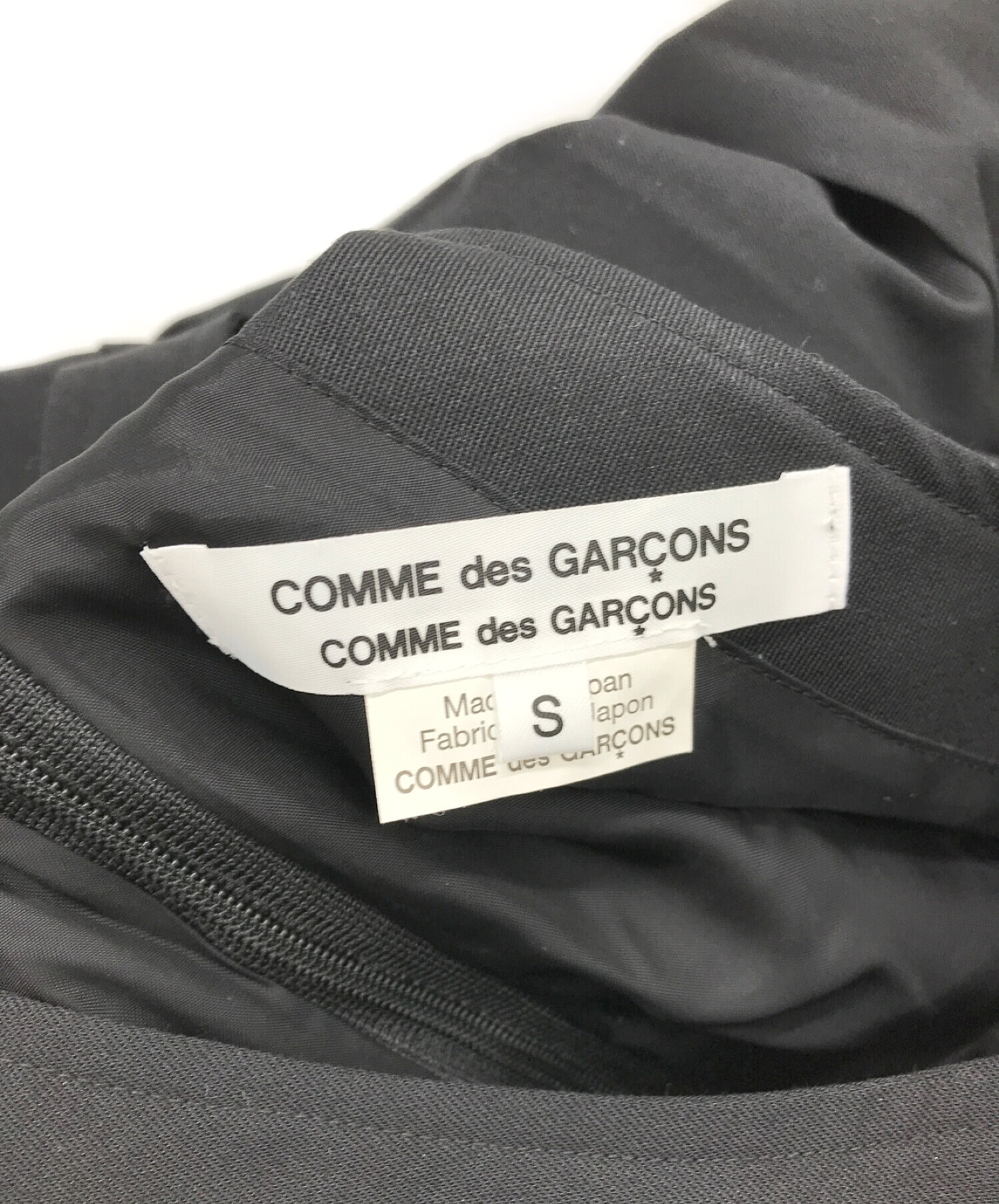 COMME des GARCONS COMME des GARCONS (コムデギャルソン コムデギャルソン) プリーツ切替ジャンパースカート  ブラック サイズ:S