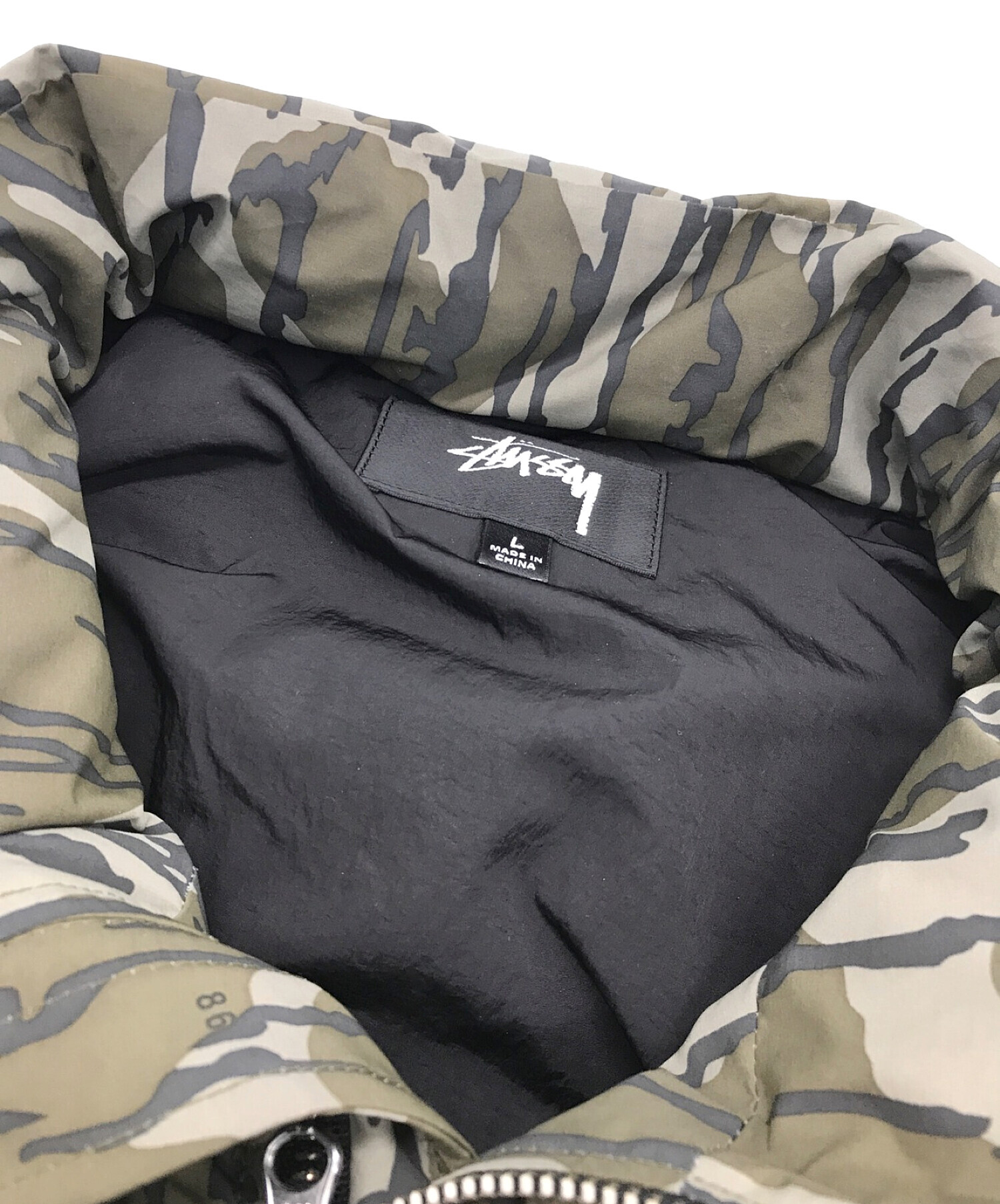 stussy (ステューシー) MOSSY OAK DOWN PUFFER JACKET パファージャケット オリーブ サイズ:L