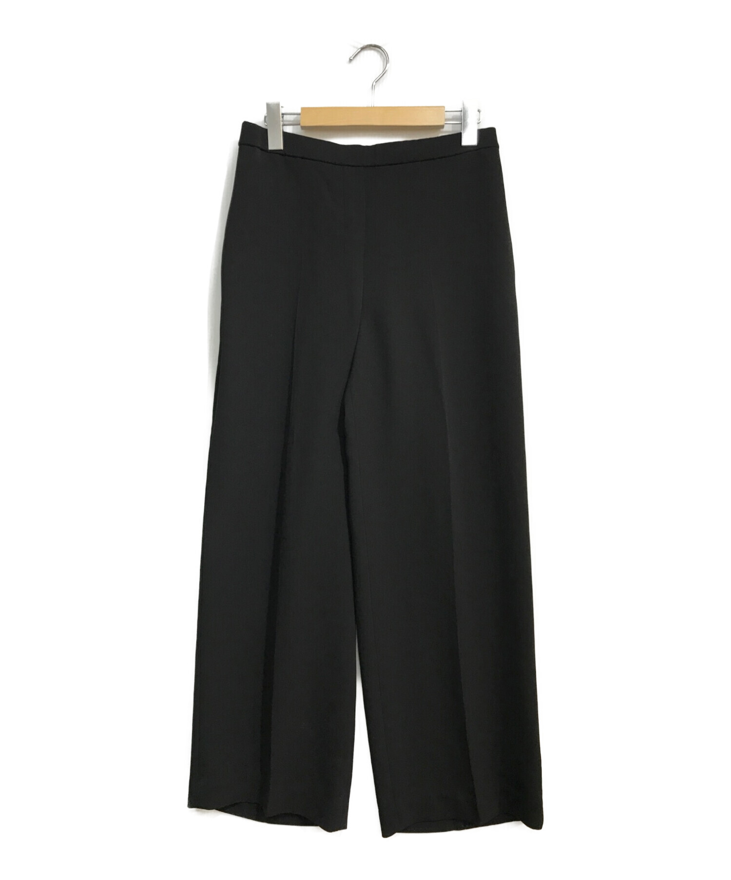 theory (セオリー) Classic Crepe Wide Pull On センタープレスワイドパンツ 01-1106401 ブラック サイズ:S