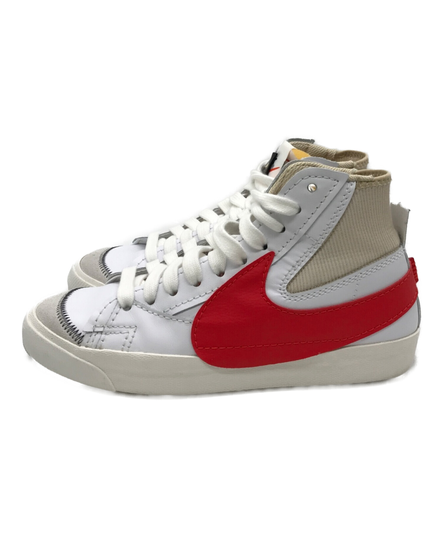 NIKE (ナイキ) BLAZER MID '77 JUMBO　ナイキ ブレーザー MID '77 ジャンボ DD3111-102　 ホワイト×レッド  サイズ:27.5