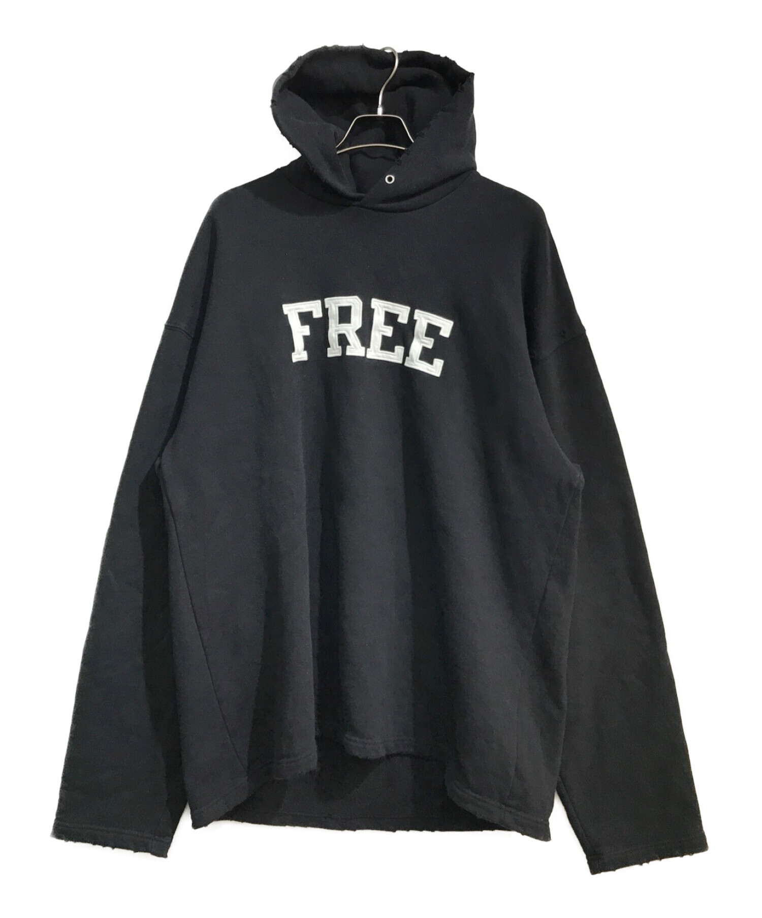 BALENCIAGA (バレンシアガ) ノーリブフーディー 661711 TKVD4 NO RIB HOODIE 21AW ブラック サイズ:XXS