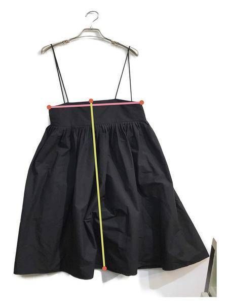 DRAWER (ドゥロワー) コットンタックサロペットスカート　6524-299-1640 ブラック サイズ:38