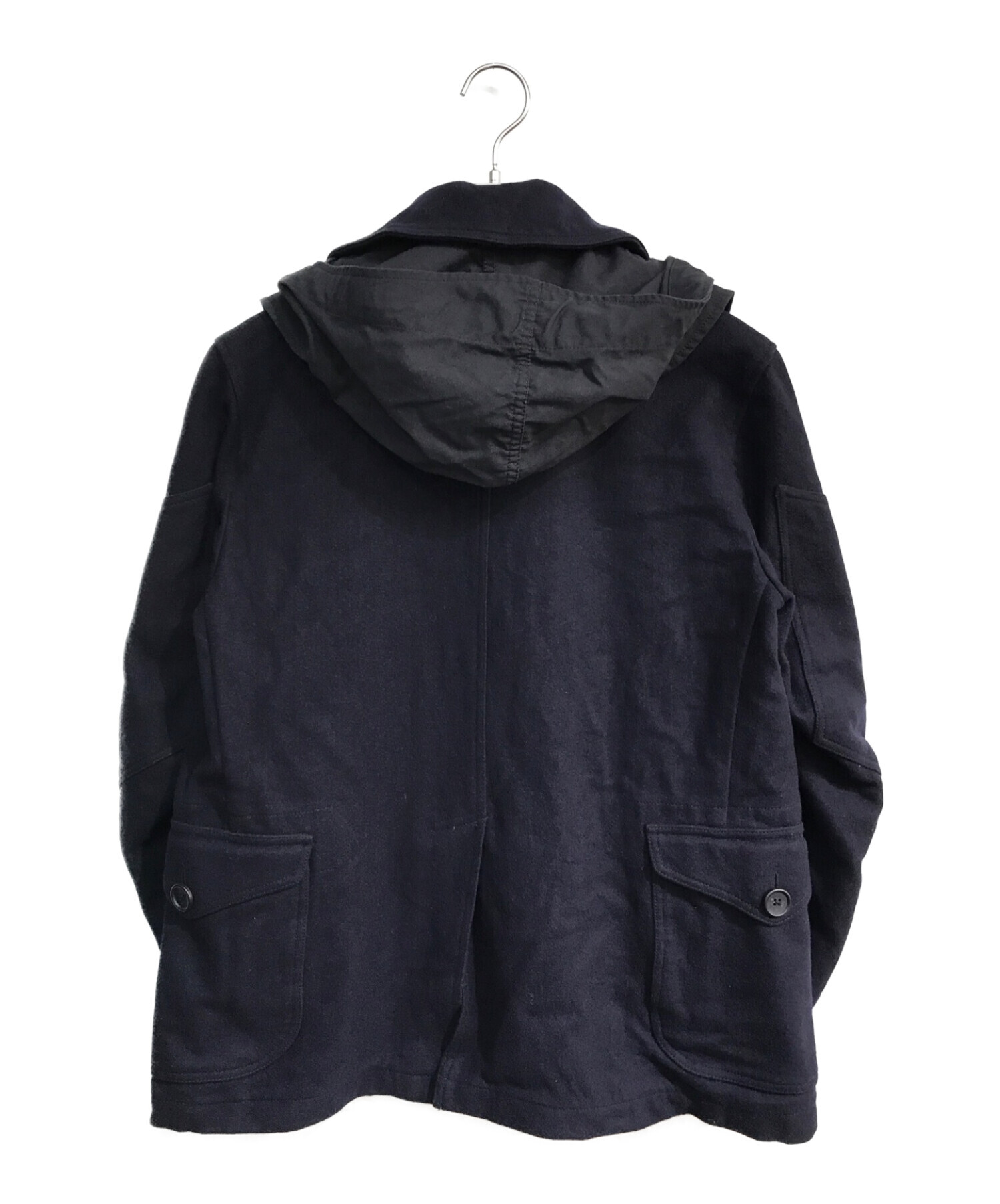 Engineered Garments × BEAMS PLUS (エンジニアードガーメンズ × ビームスプラス) フーデットPコート ネイビー  サイズ:S