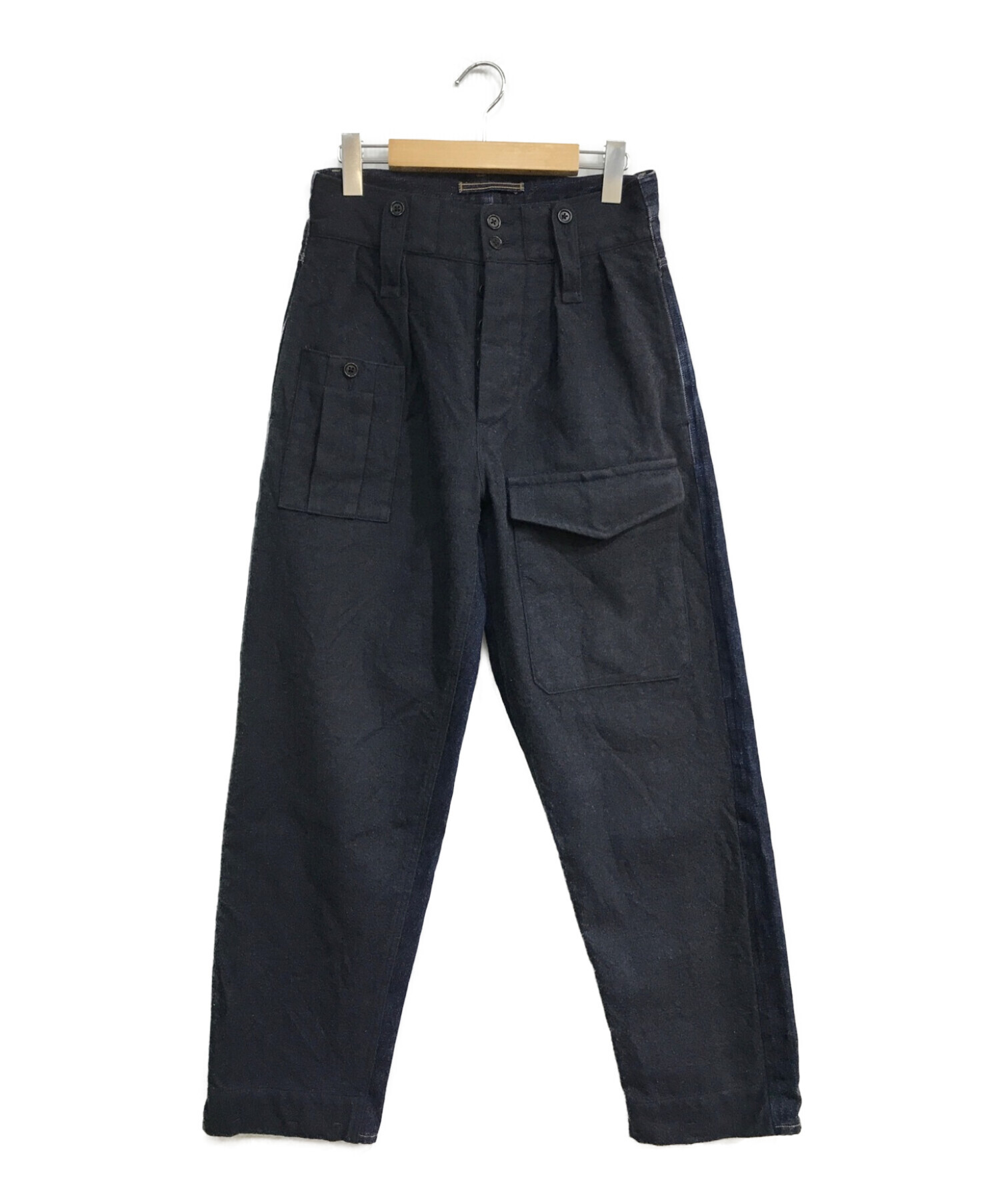 NIGEL CABOURN (ナイジェルケーボン) BRITISH ARMY MIX PANT 8010050008  ブリティッシュアーミーミックスパンツ インディゴ×グレー サイズ:30