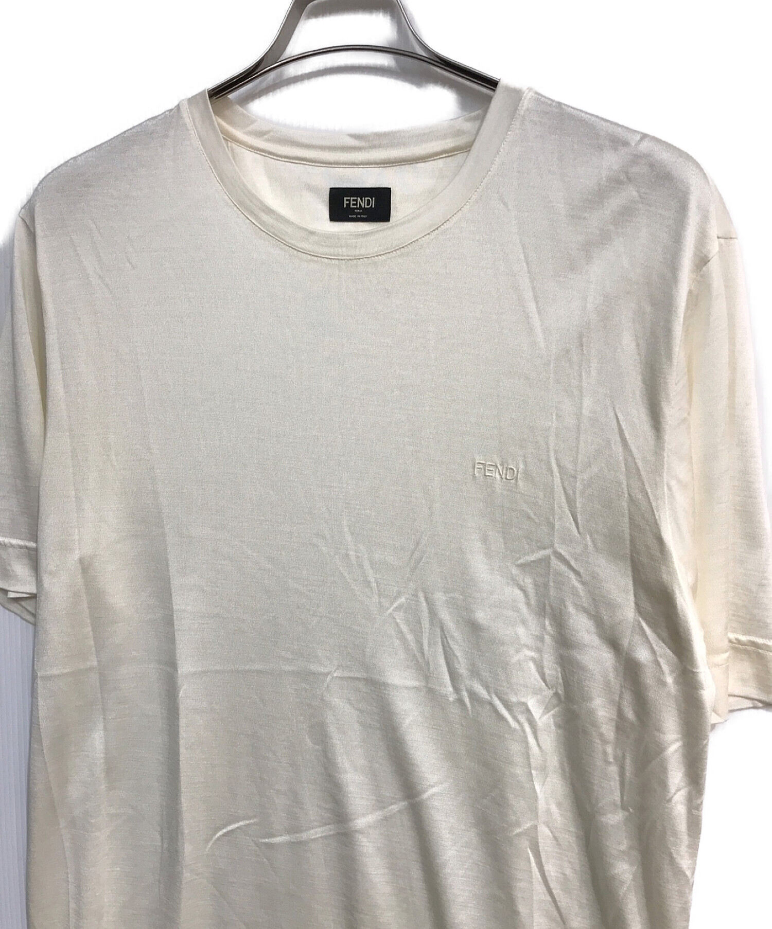 中古・古着通販】FENDI (フェンディ) ロゴシルクTシャツ FY0936 ABQS