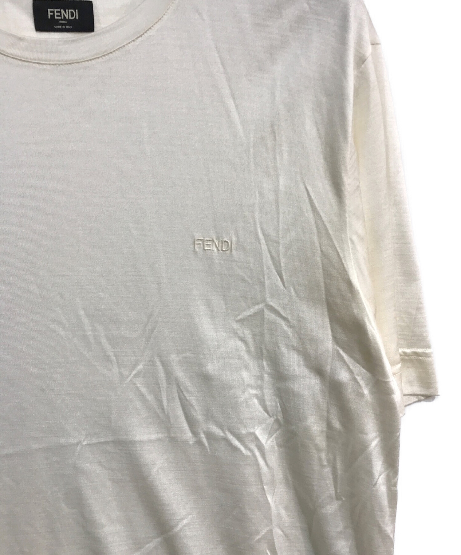 中古・古着通販】FENDI (フェンディ) ロゴシルクTシャツ FY0936 ABQS