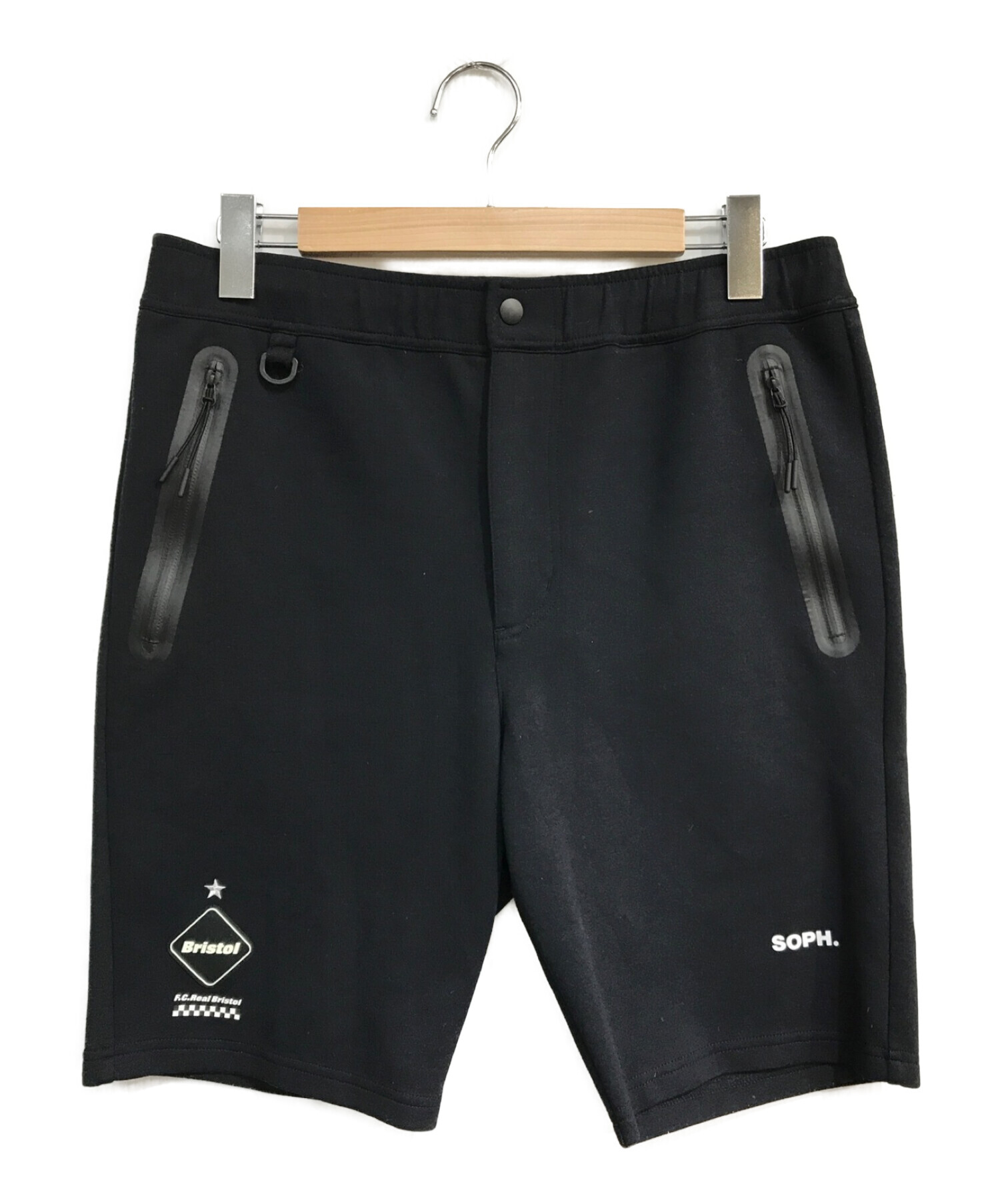 F.C.R.B. (エフシーレアルブリストル) SWEAT TRAINING SHORTS スウェットトレーニングショーツ FCRB-190022  ブラック サイズ:M