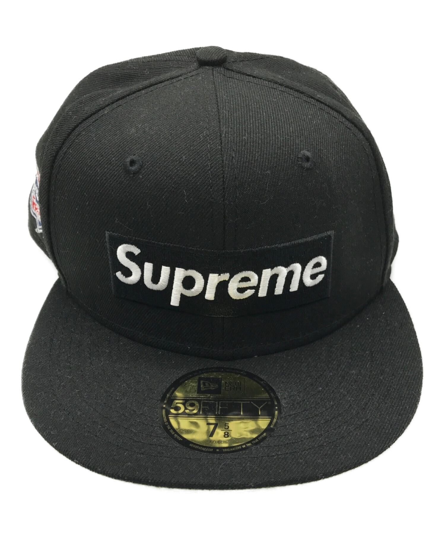 SUPREME×NEWERA (シュプリーム × ニューエラ) 2021FW No Comp Box Logo ロゴ6パネルキャップ ブラック  サイズ:7 5/8