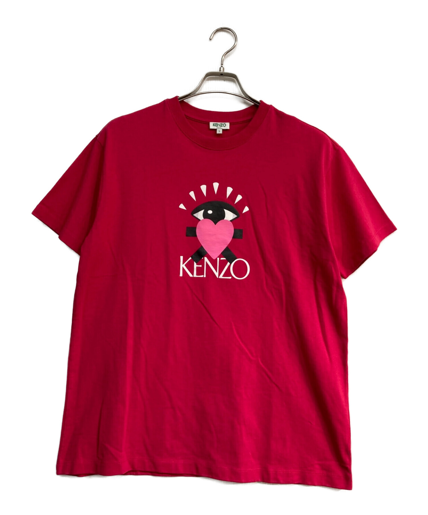 中古・古着通販】KENZO (ケンゾー) アイモチーフTシャツ ピンク サイズ 