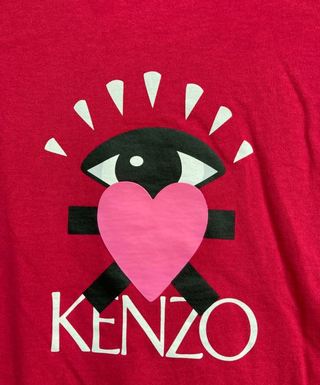 中古・古着通販】KENZO (ケンゾー) アイモチーフTシャツ ピンク サイズ