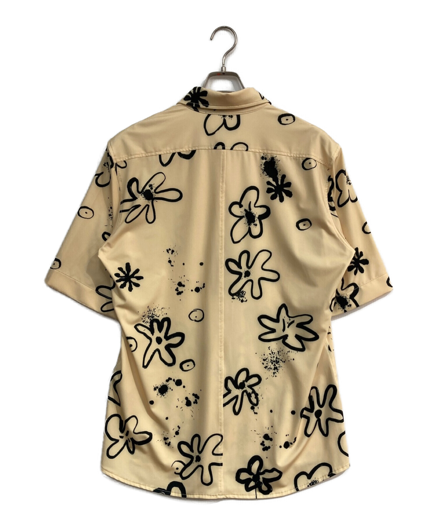 The Open Product (ザオープンプロダクト) FLOWER PRINT OVERSIZED SHIRT イエロー×ブラック サイズ:08