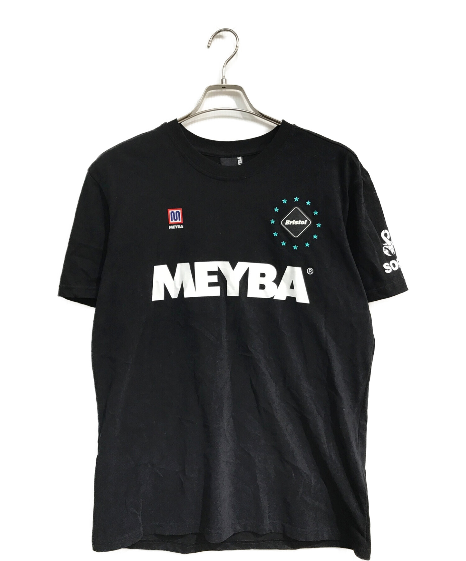 F.C.R.B. × MEYBA (エフシーアールビー×メイバ) MEYBA SUPPORTER TEE FCRB-210124 ブラック サイズ:S