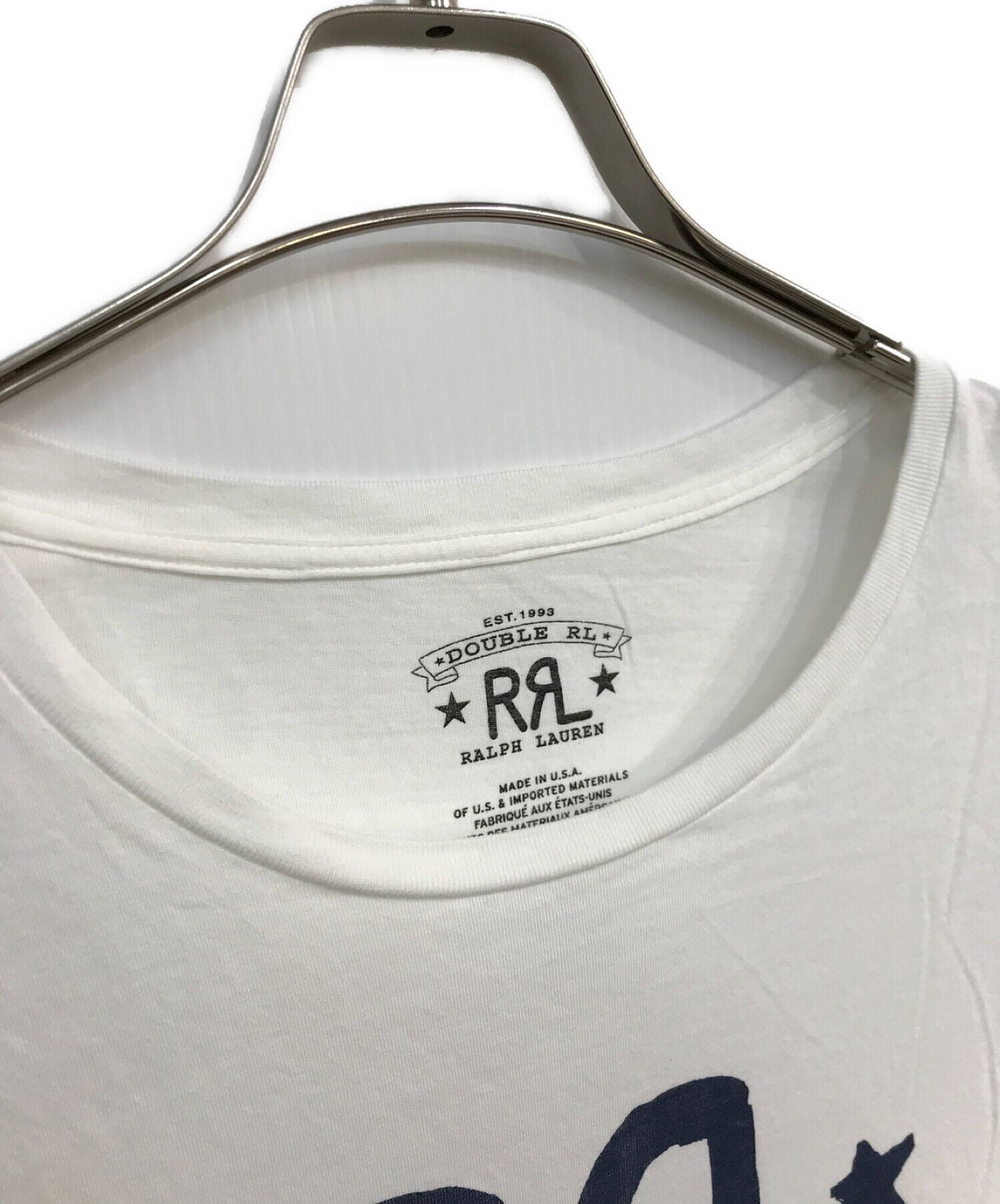 RRL × Ron Herman (ダブルアールエル × ロンハーマン) ロゴプリントTシャツ ホワイト サイズ:L