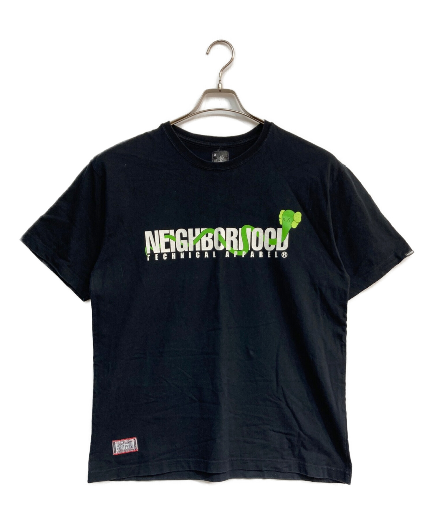 NEIGHBORHOOD (ネイバーフッド) Original Fake プリントTシャツ ブラック サイズ:3