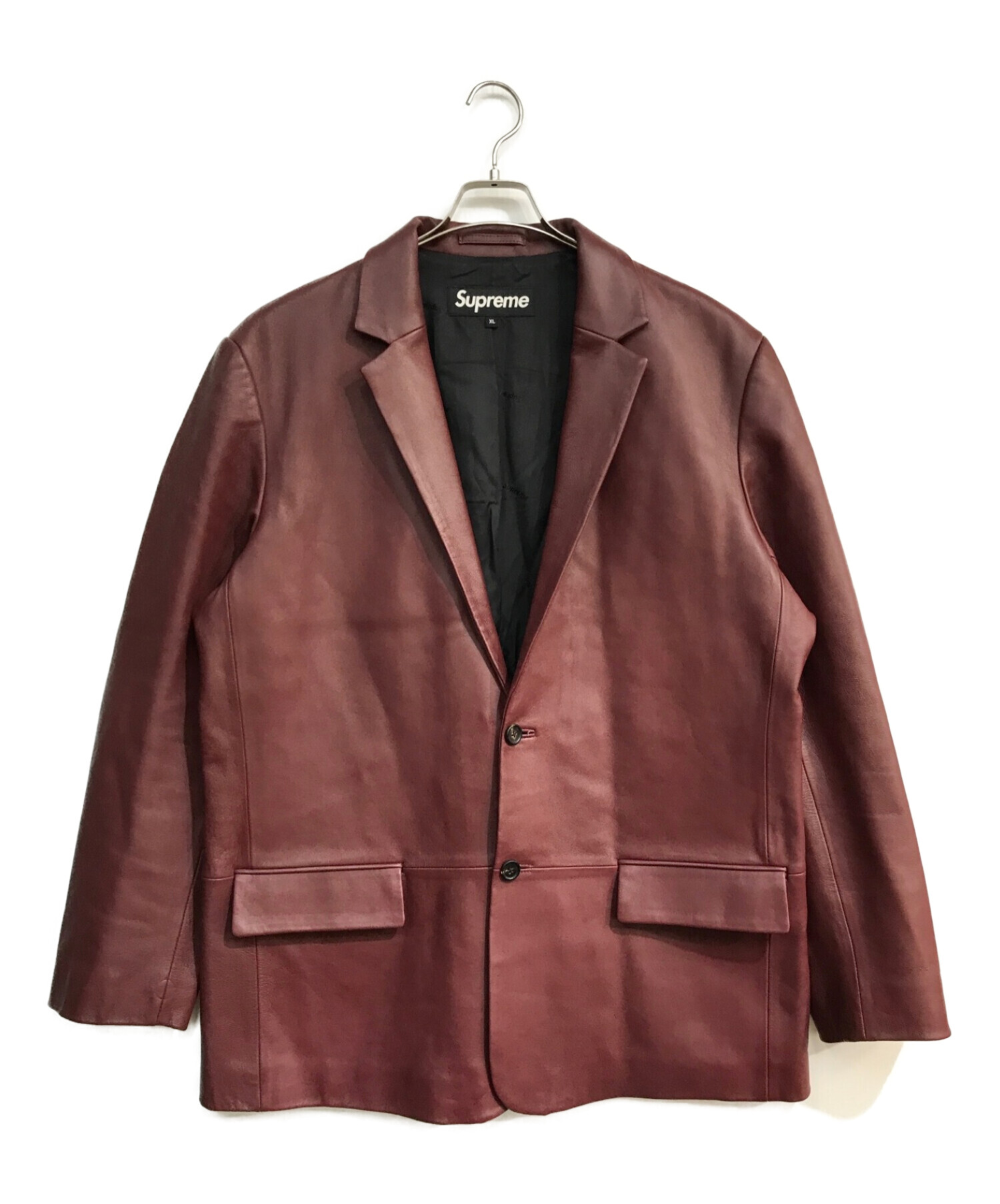 Supreme (シュプリーム) Leather Blazer　レザーブレザー ボルドー サイズ:XL