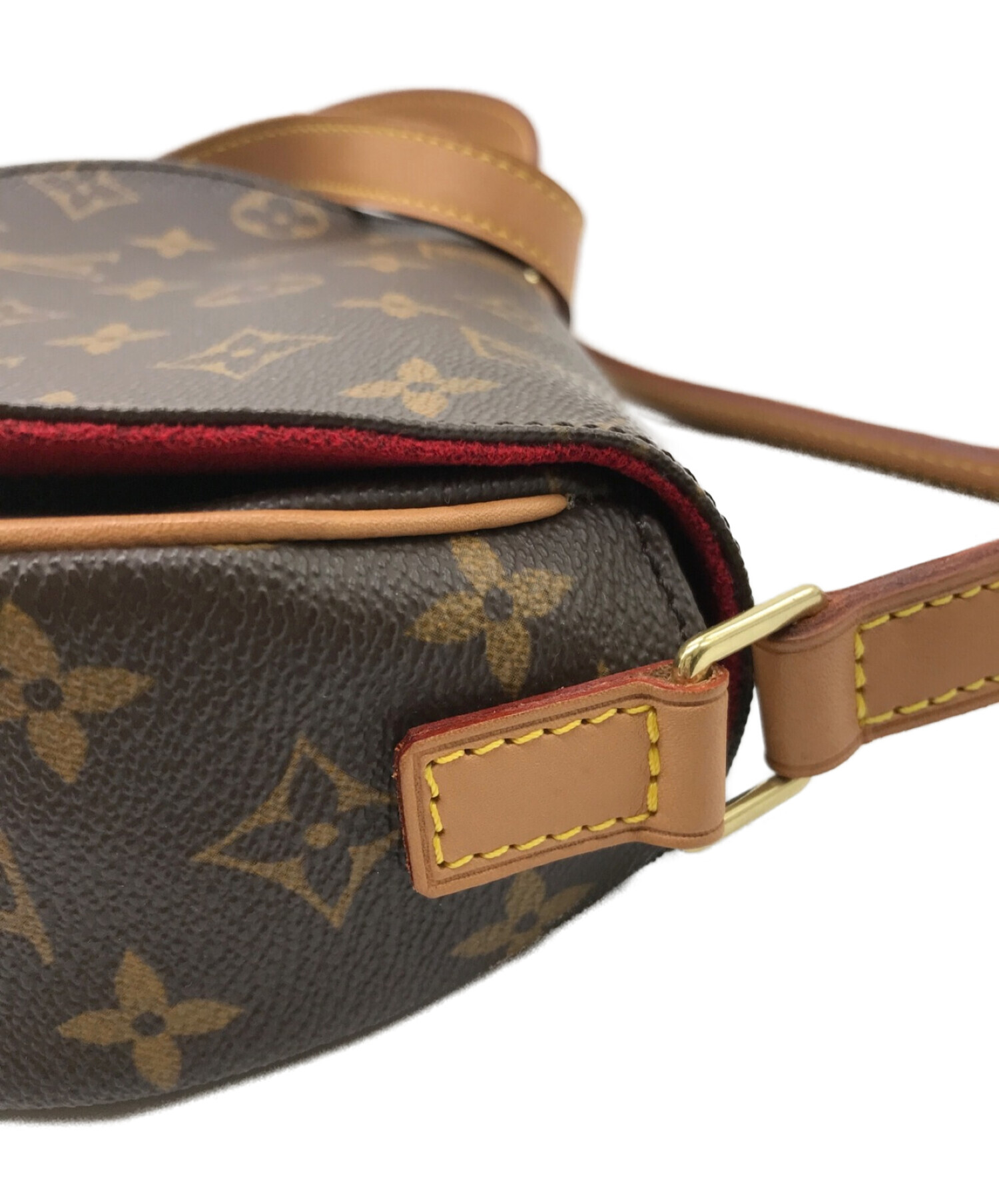 Second-hand Louis Vuitton Shoulder Bag Tan Blanc Monogram M51179