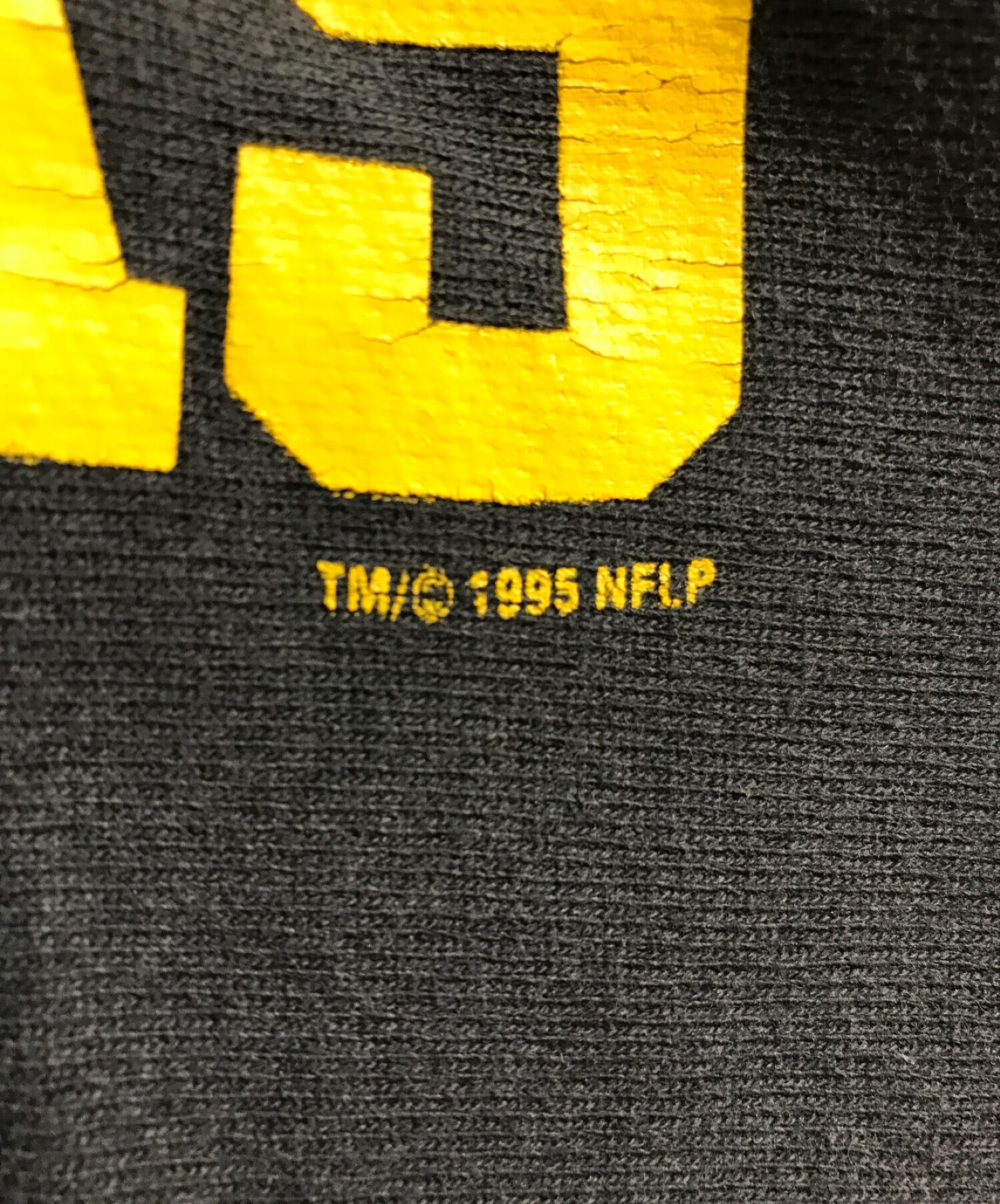 Champion (チャンピオン) 90’S NFLプリント リバースウィーブスウェット　メキシコ製刺繍タグ 3段ラバープリント PITTSBURGH  STEELERS ブラック×イエロー サイズ:XXL