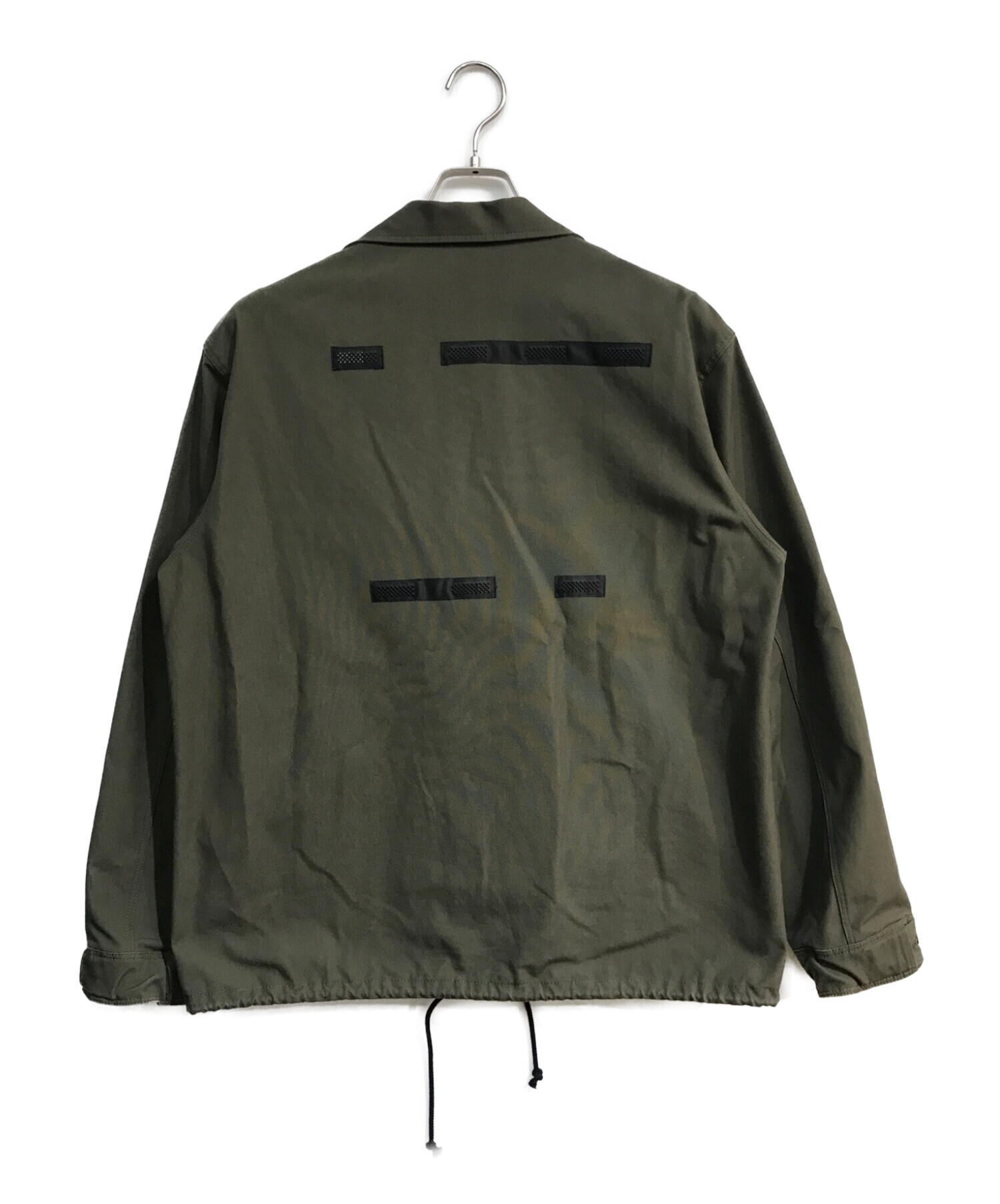 GROUND Y (グラウンドワイ) Cotton canvas Open collar pocket Jacket　GR-J06-006　コットン　 キャンバス　オープンカラー　ポケットジャケット オリーブ サイズ:3