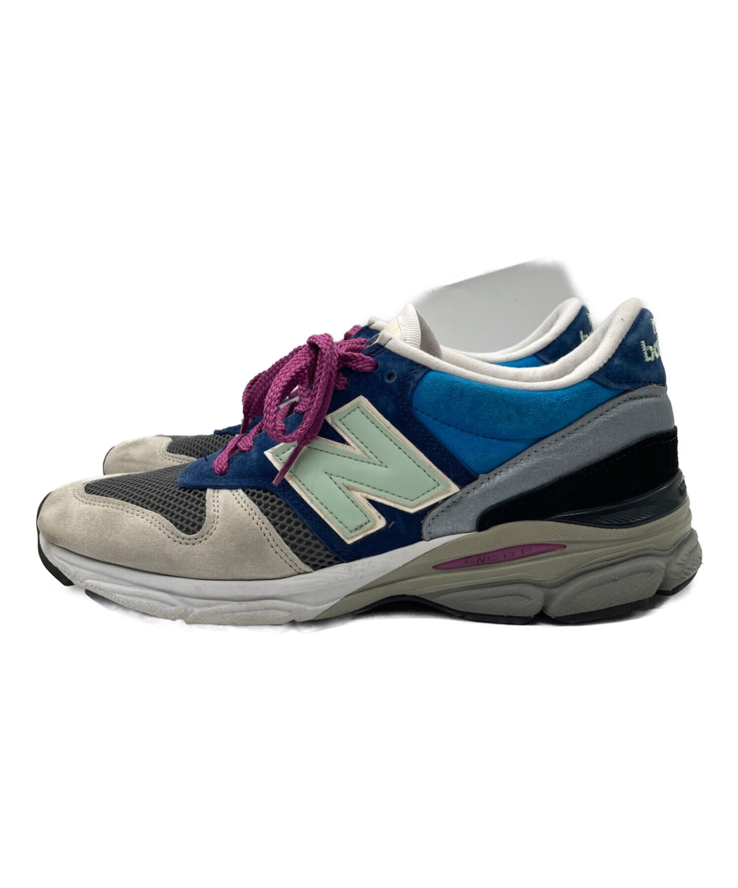 NEW BALANCE (ニューバランス) M7709FR　ローカットスニーカー　イングランド製 ベージュ×ブルー サイズ:UK8 1/2