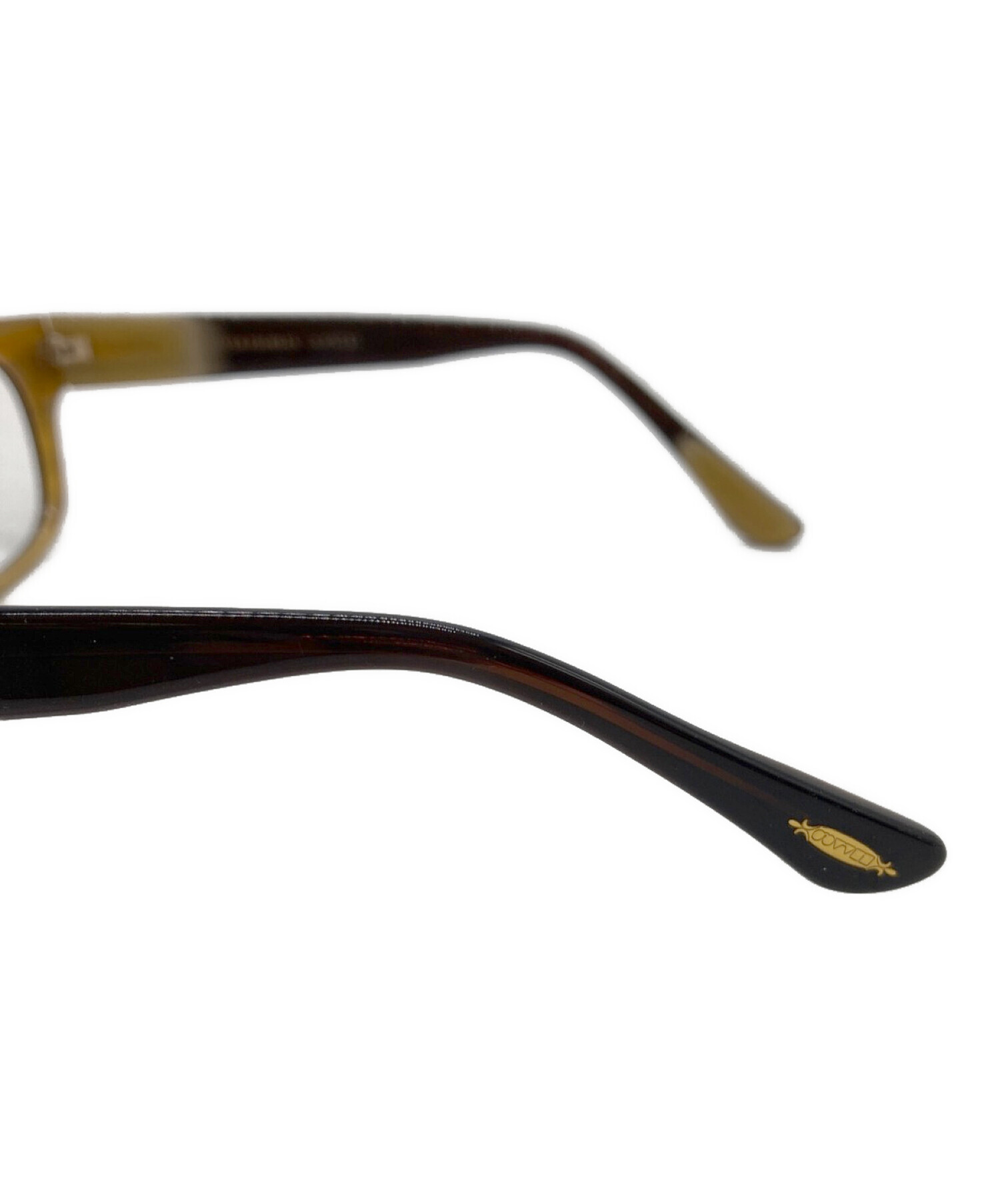 OLIVER PEOPLES (オリバーピープルズ) DENTON ウェリントン型眼鏡 ブラック×ブラウン サイズ:53□17-140