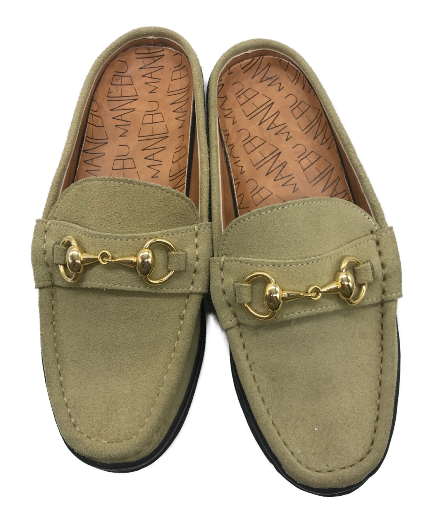 MANEBU (マネブ) BITCH SLIPPER SUEDE ベージュ サイズ:36