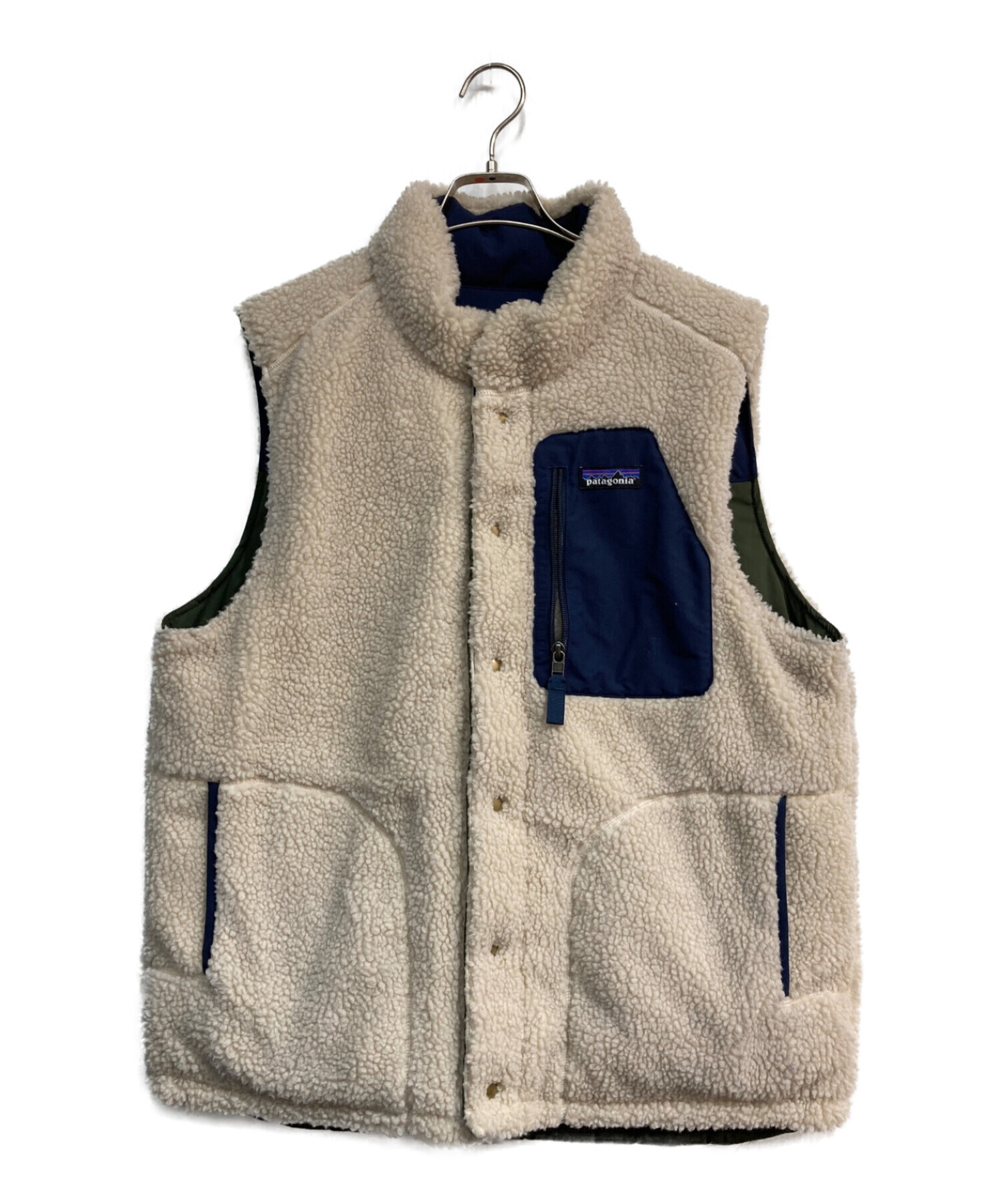 Patagonia (パタゴニア) Reversible Bivy Down Vest　27588FA20 ナチュラル×カーキ サイズ:M