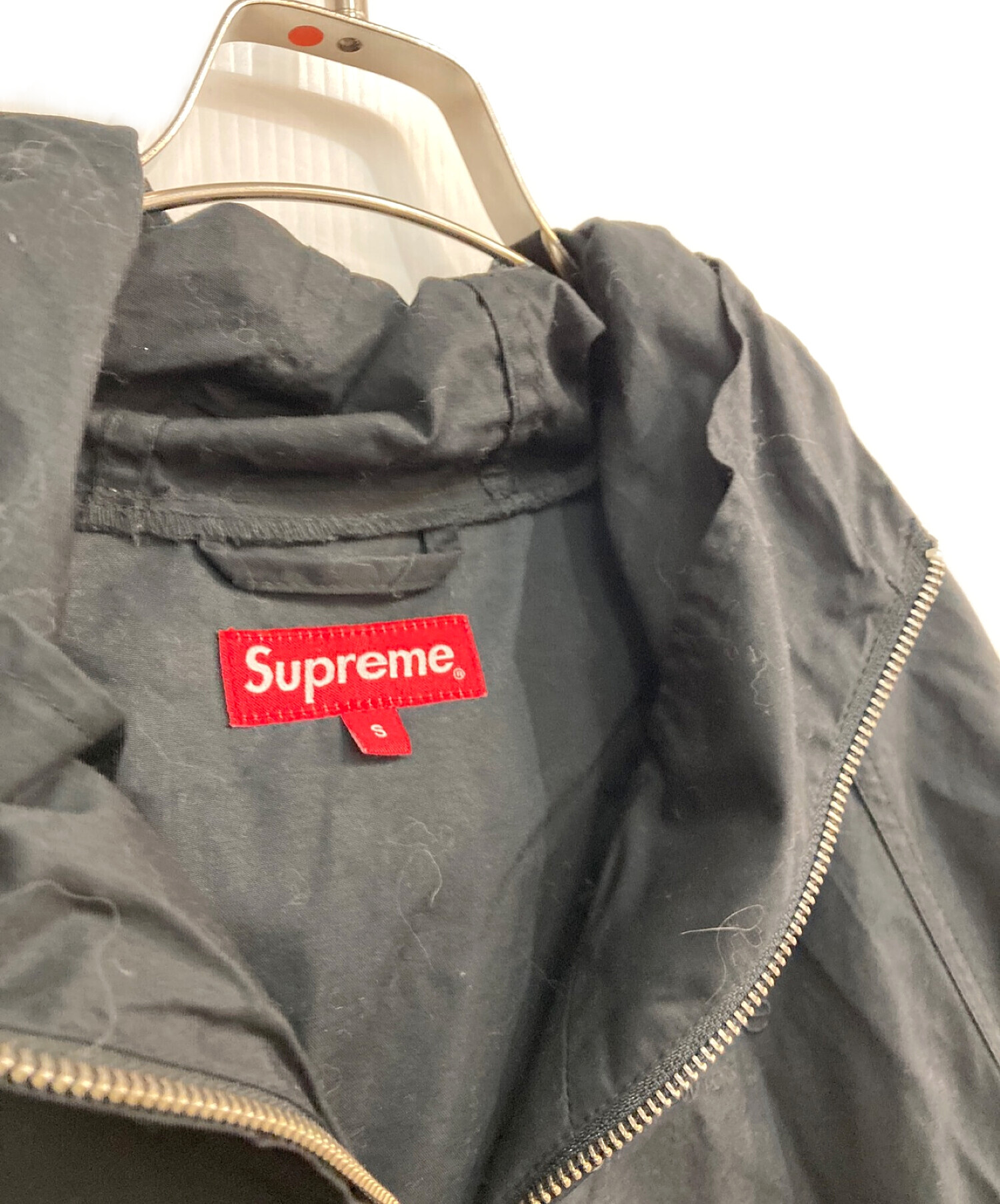 Supreme (シュプリーム) Cotton Hooded Raglan Jacket ブラック サイズ:S