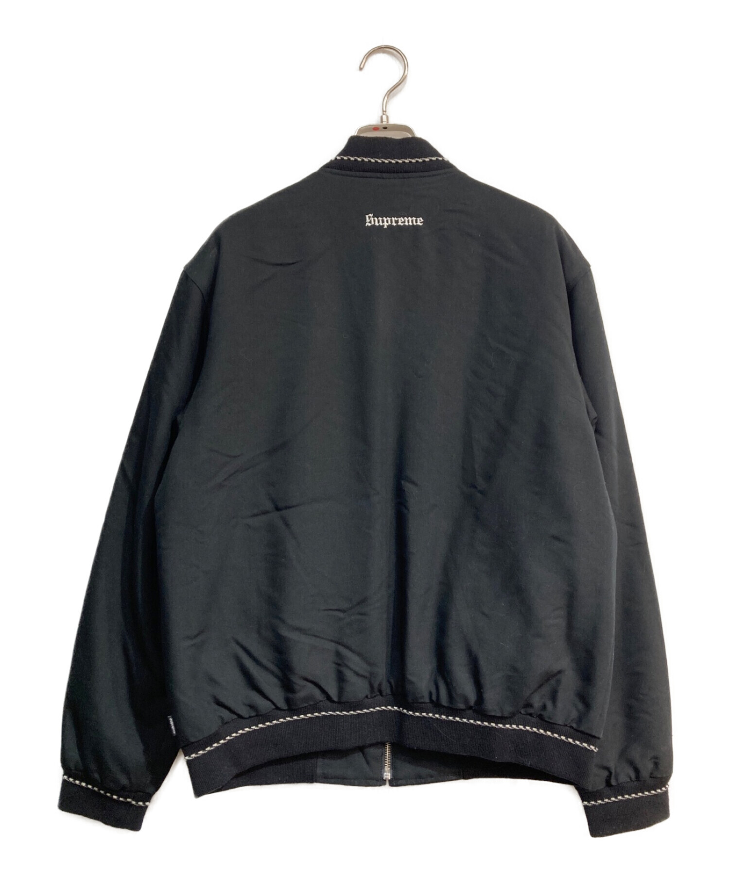 Supreme (シュプリーム) Diamond Rayon Bomber Jacket ブラック サイズ:S