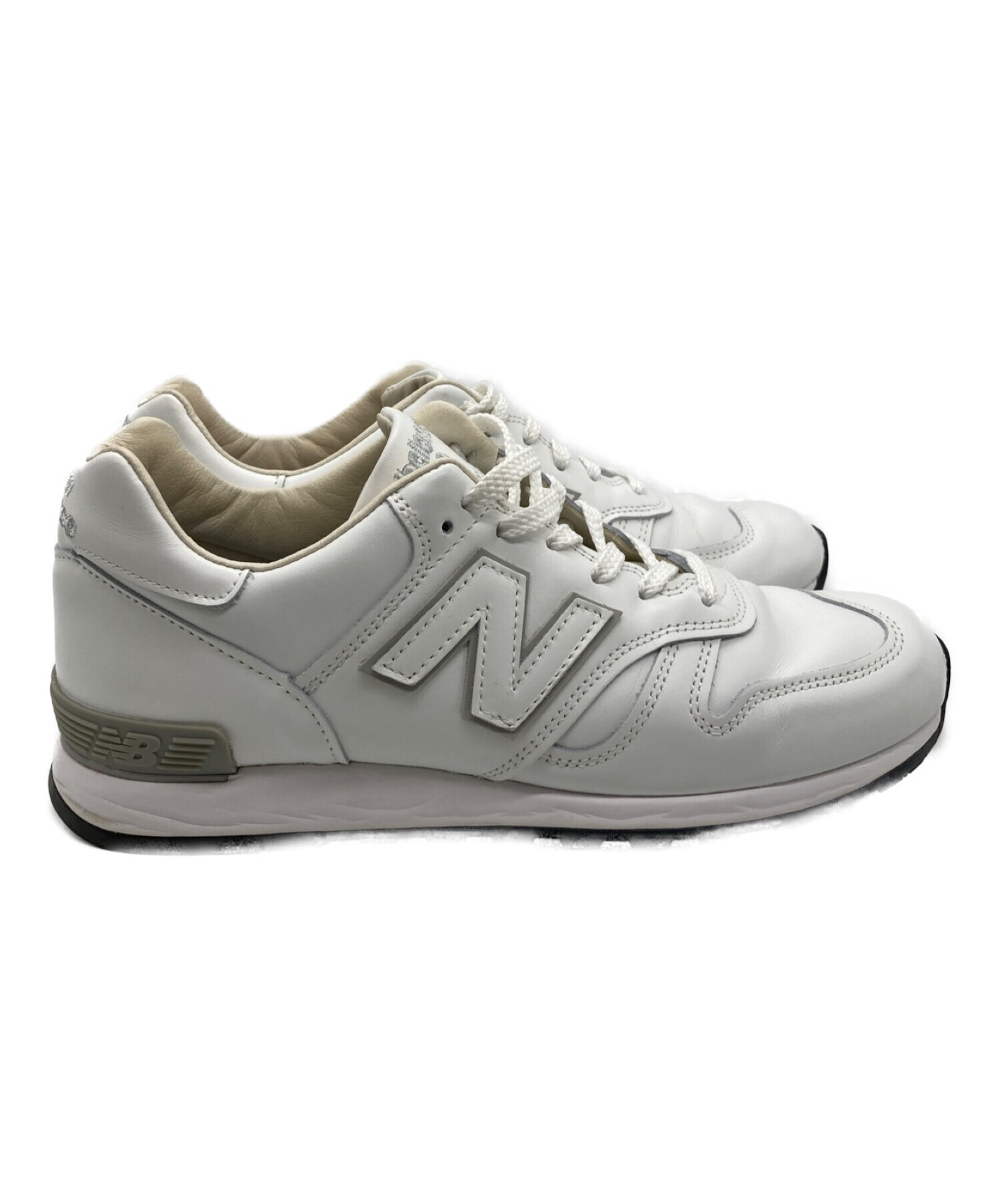 NEW BALANCE (ニューバランス) M670WWG スニーカー イングランド製 ホワイト サイズ:42