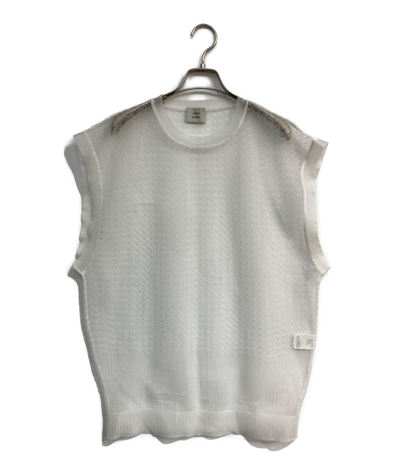 FUMIE=TANAKA (フミエタナカ) sheer mesh VEST　F22S-25 ホワイト サイズ:1