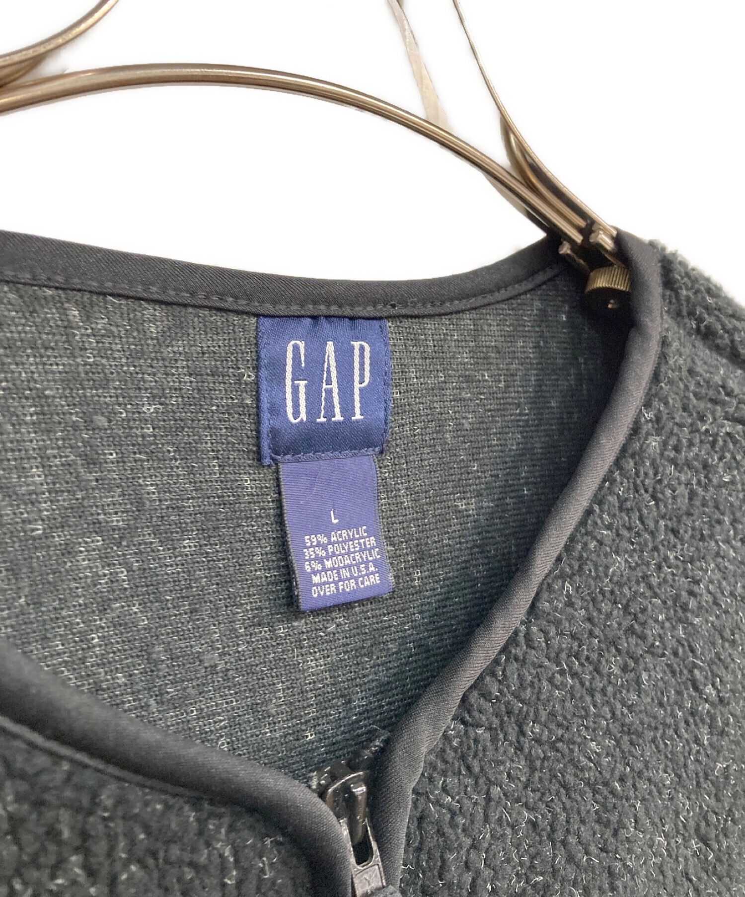 OLD GAP (オールドギャップ) フリースレトロカーディガン OLD GAP ブラック サイズ:L