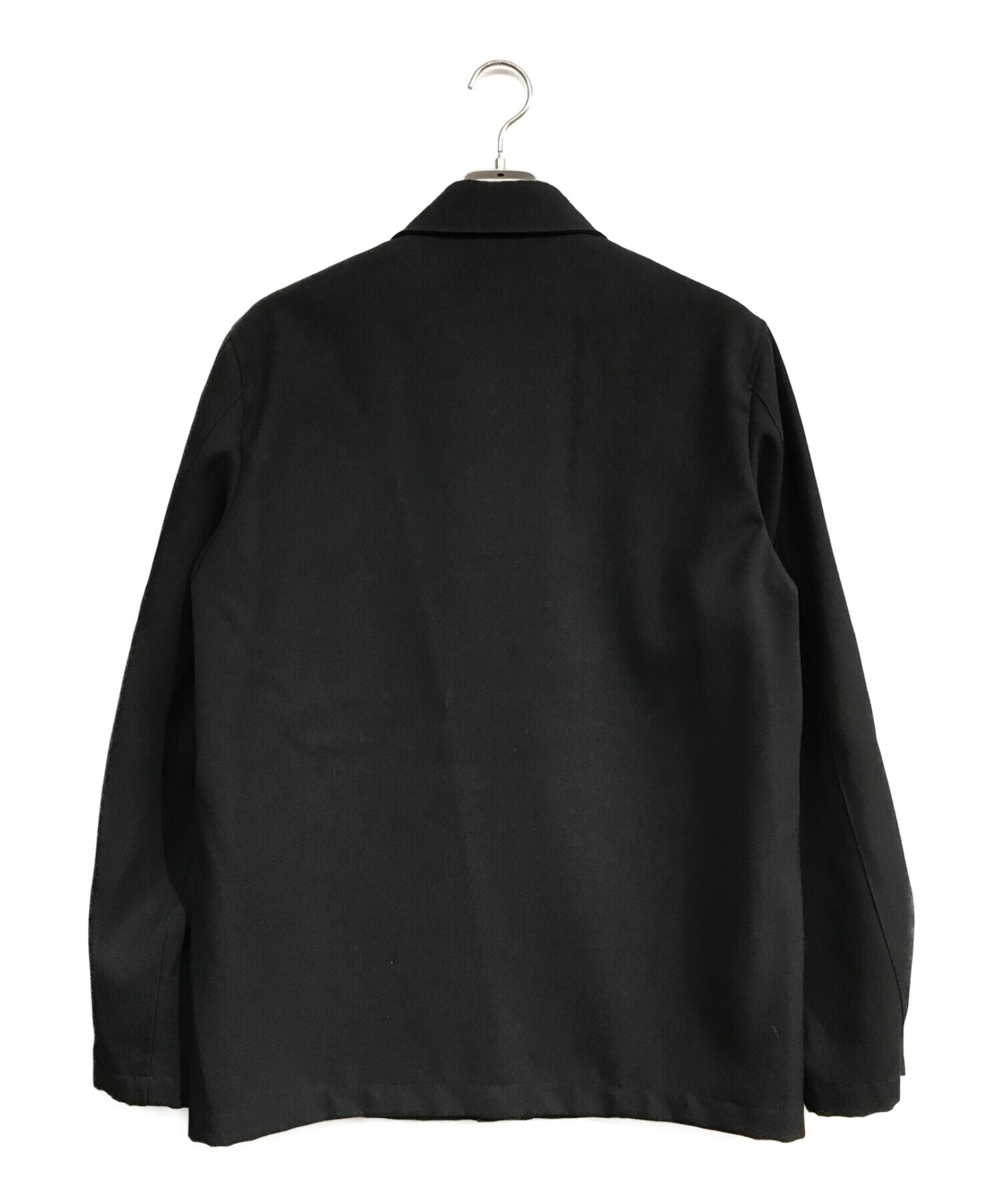 JIL SANDER (ジルサンダー) twill overshirt　JSMU400111MU20200021　ツイルオーバーシャツ ブラック  サイズ:46