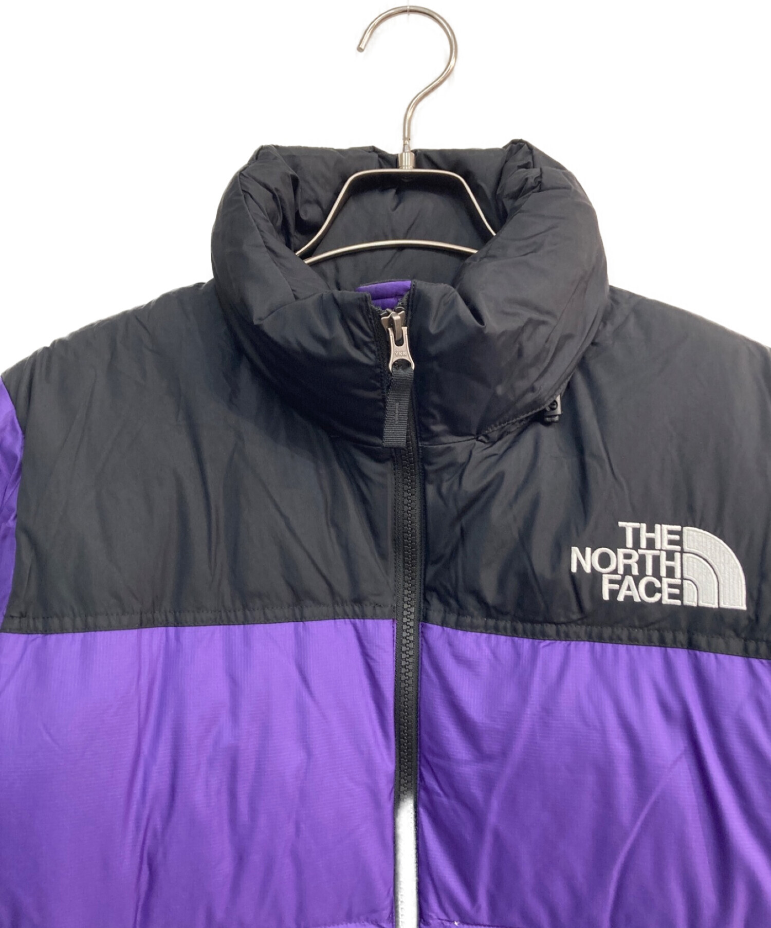 THE NORTH FACE (ザ ノース フェイス) ヌプシダウンジャケット　ND91841　パープル×ブラック　 パープル×ブラック サイズ:M