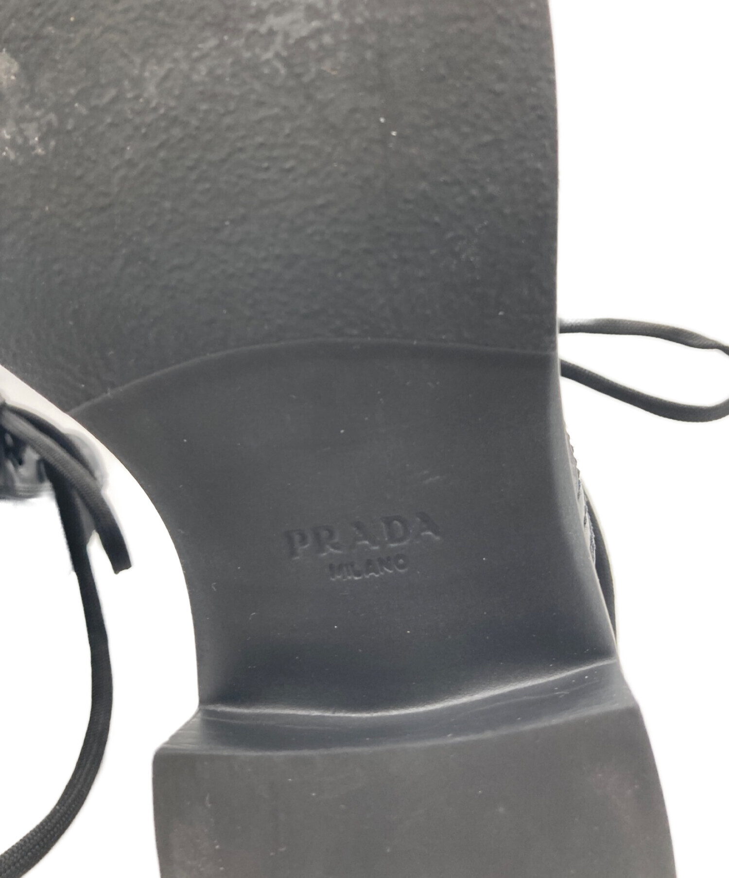 中古・古着通販】PRADA (プラダ) ブラッシュドレザーx Re-Nylon ブーツ