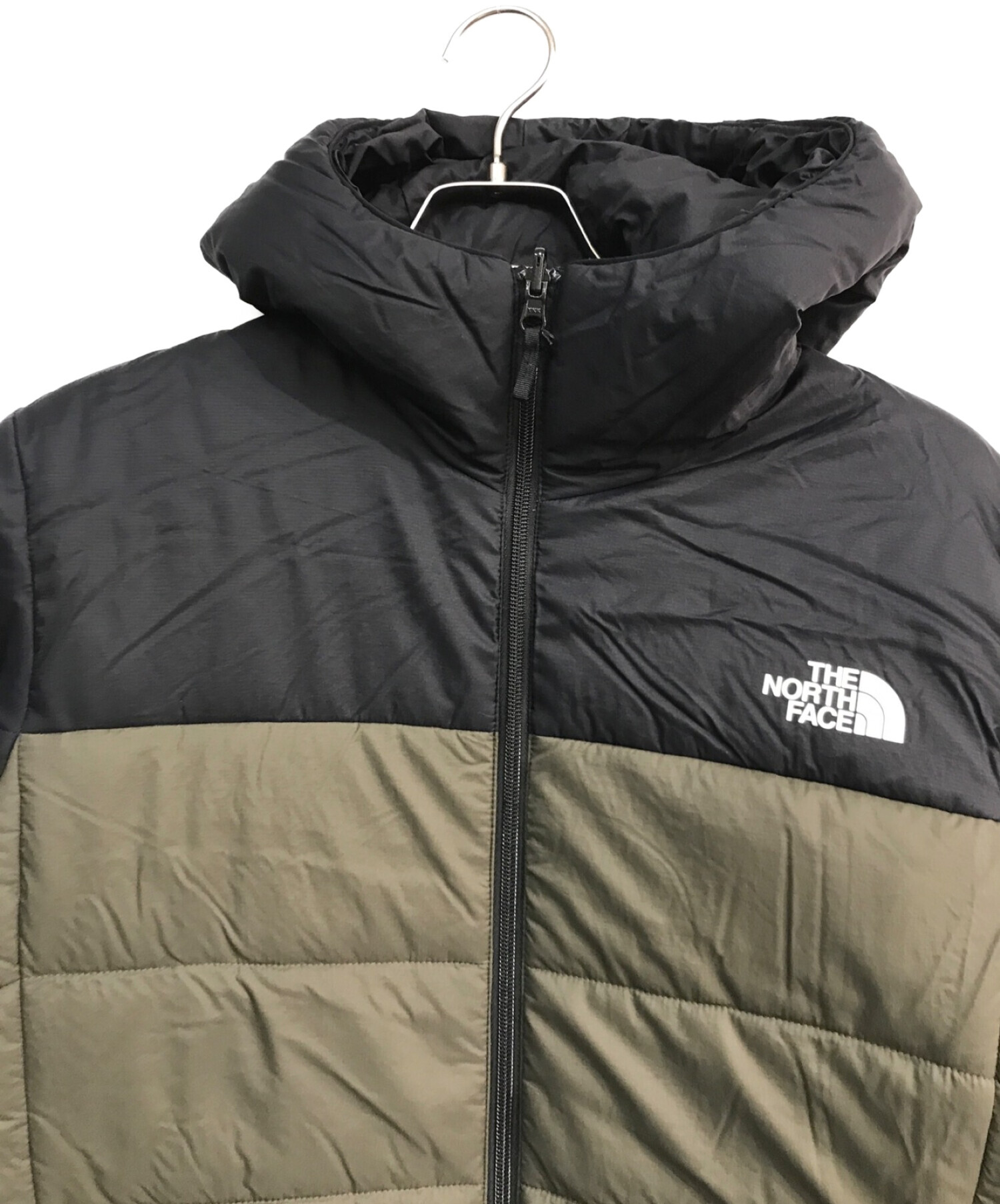 THE NORTH FACE (ザ ノース フェイス) Reversible Anytime Insulated Hoodie　NY82180　 リバーシブル オリーブ×ブラック サイズ:M