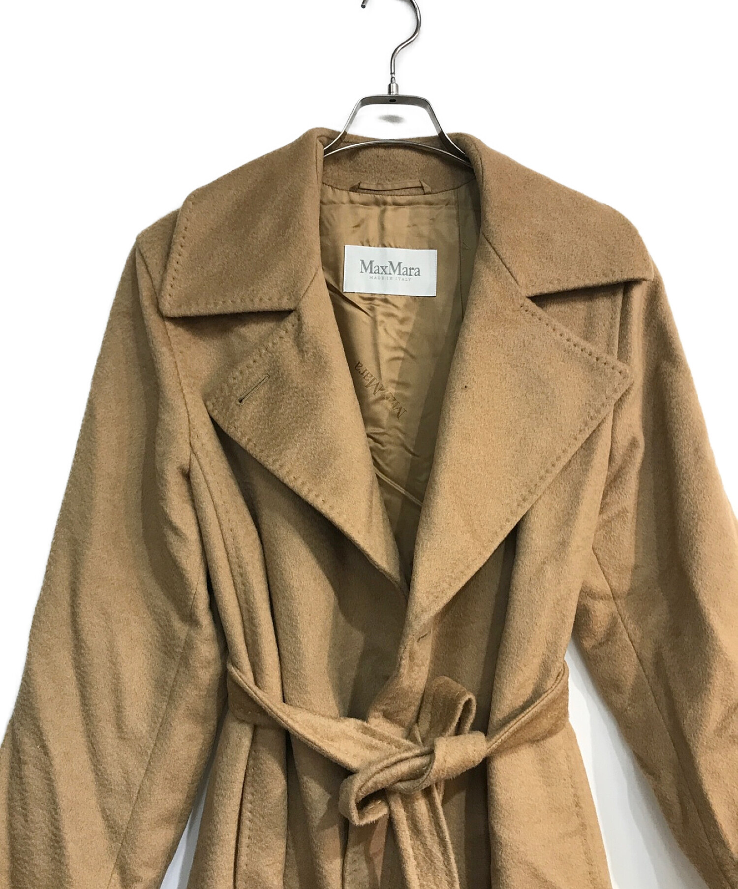 中古・古着通販】MaxMara (マックスマーラ) MANUEL/マニュエラ キャメルラップコート 10161073 ロング チェスターコート  ベージュ ベージュ サイズ:38｜ブランド・古着通販 トレファク公式【TREFAC FASHION】スマホサイト