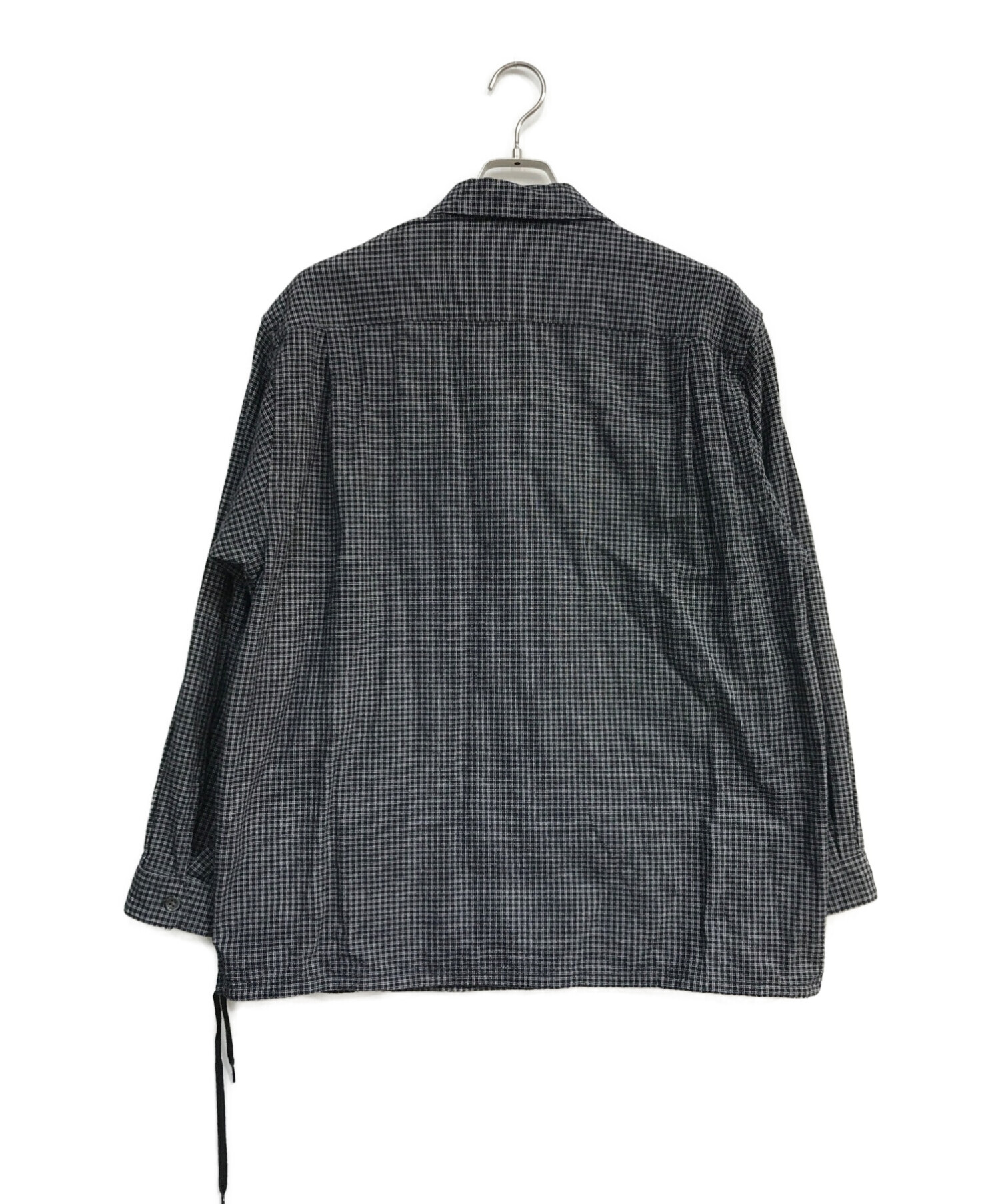 STEVEN ALAN (スティーブンアラン) GRAPH CHECK ZIP PULL OVER SHIRT　8111-186-0865 ネイビー  サイズ:M