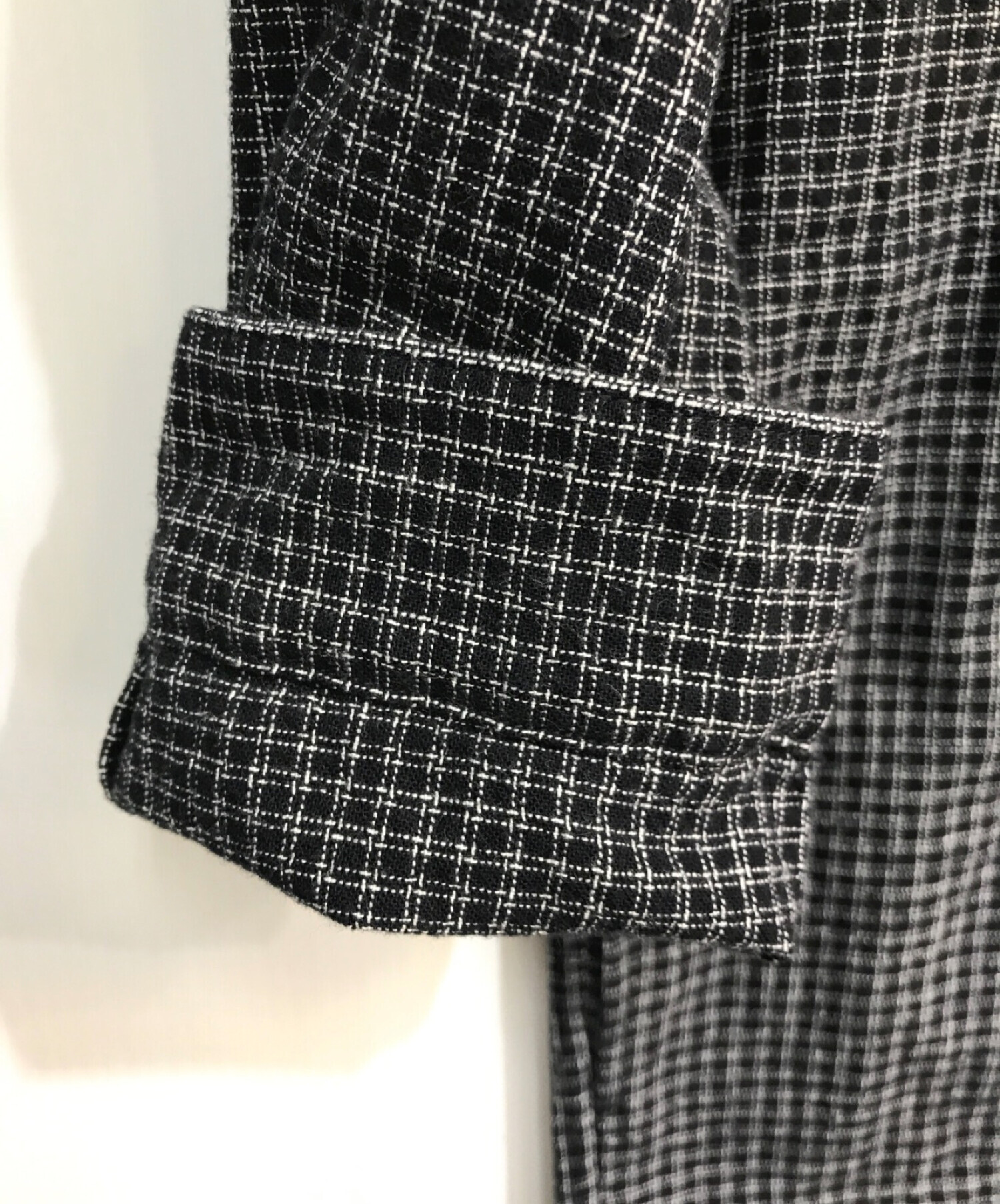 STEVEN ALAN (スティーブンアラン) GRAPH CHECK ZIP PULL OVER SHIRT　8111-186-0865 ネイビー  サイズ:M