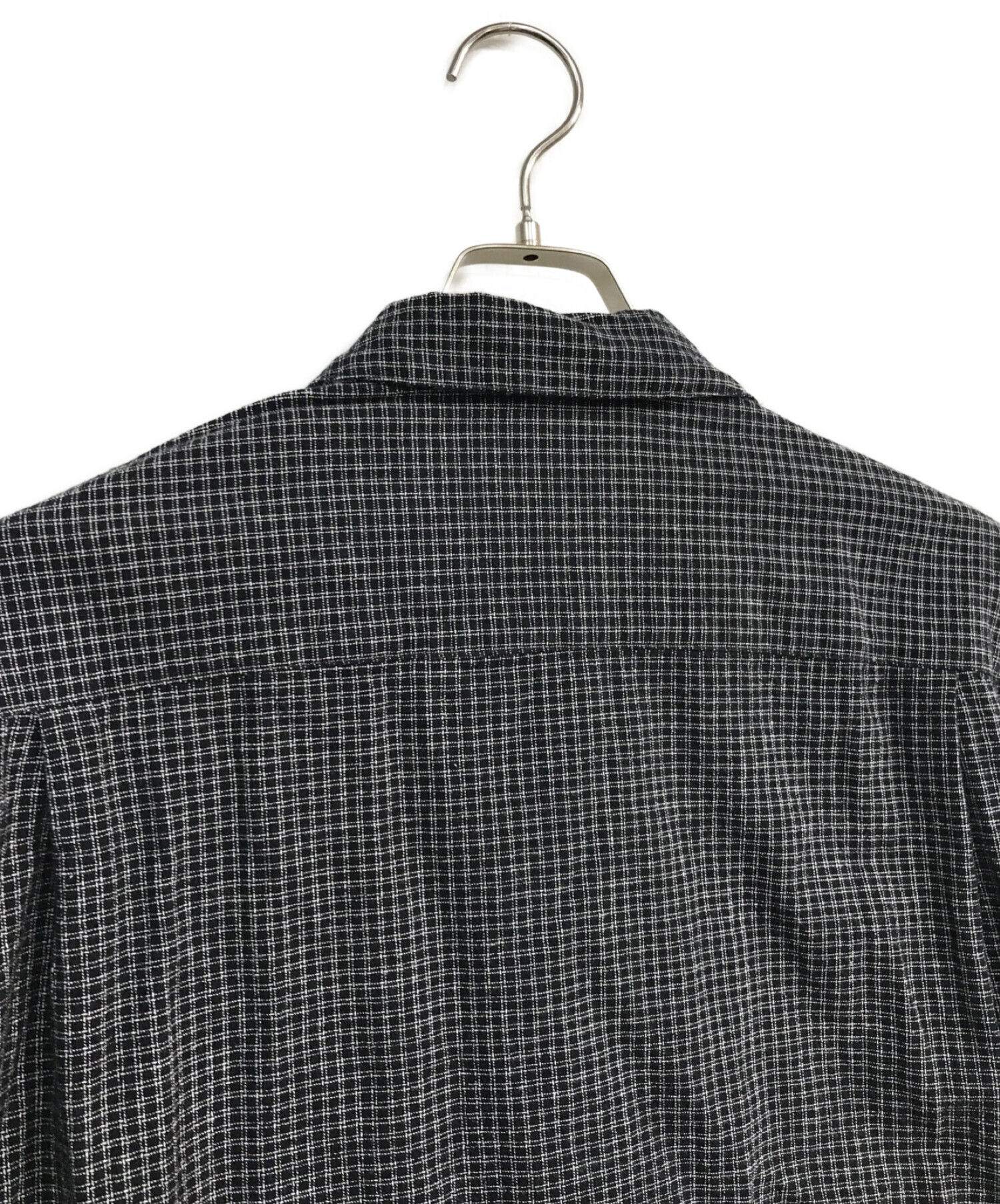 STEVEN ALAN (スティーブンアラン) GRAPH CHECK ZIP PULL OVER SHIRT　8111-186-0865 ネイビー  サイズ:M