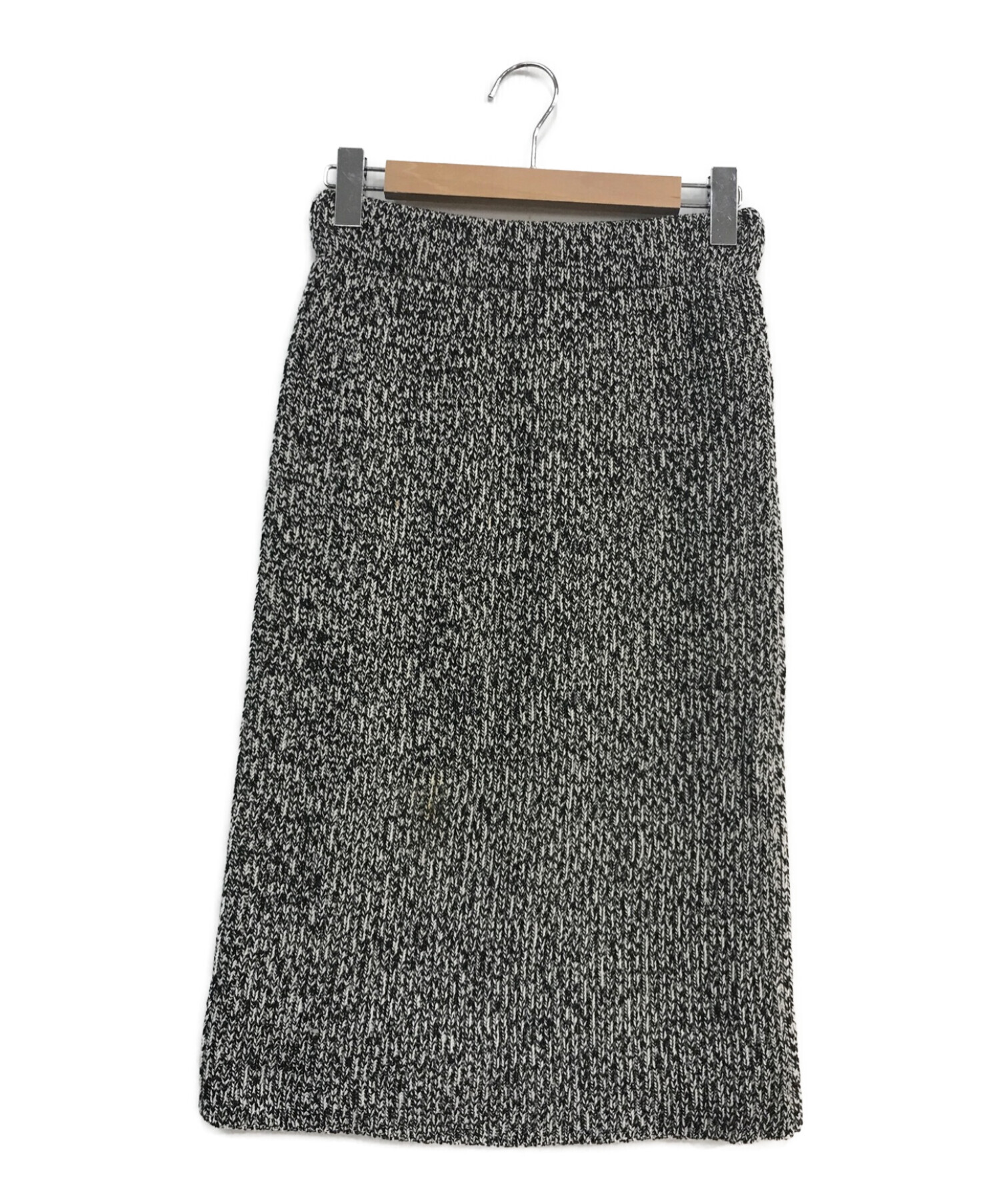 HYKE (ハイク) RIB KNIT SKIRT　152-11054　グレー グレー サイズ:1