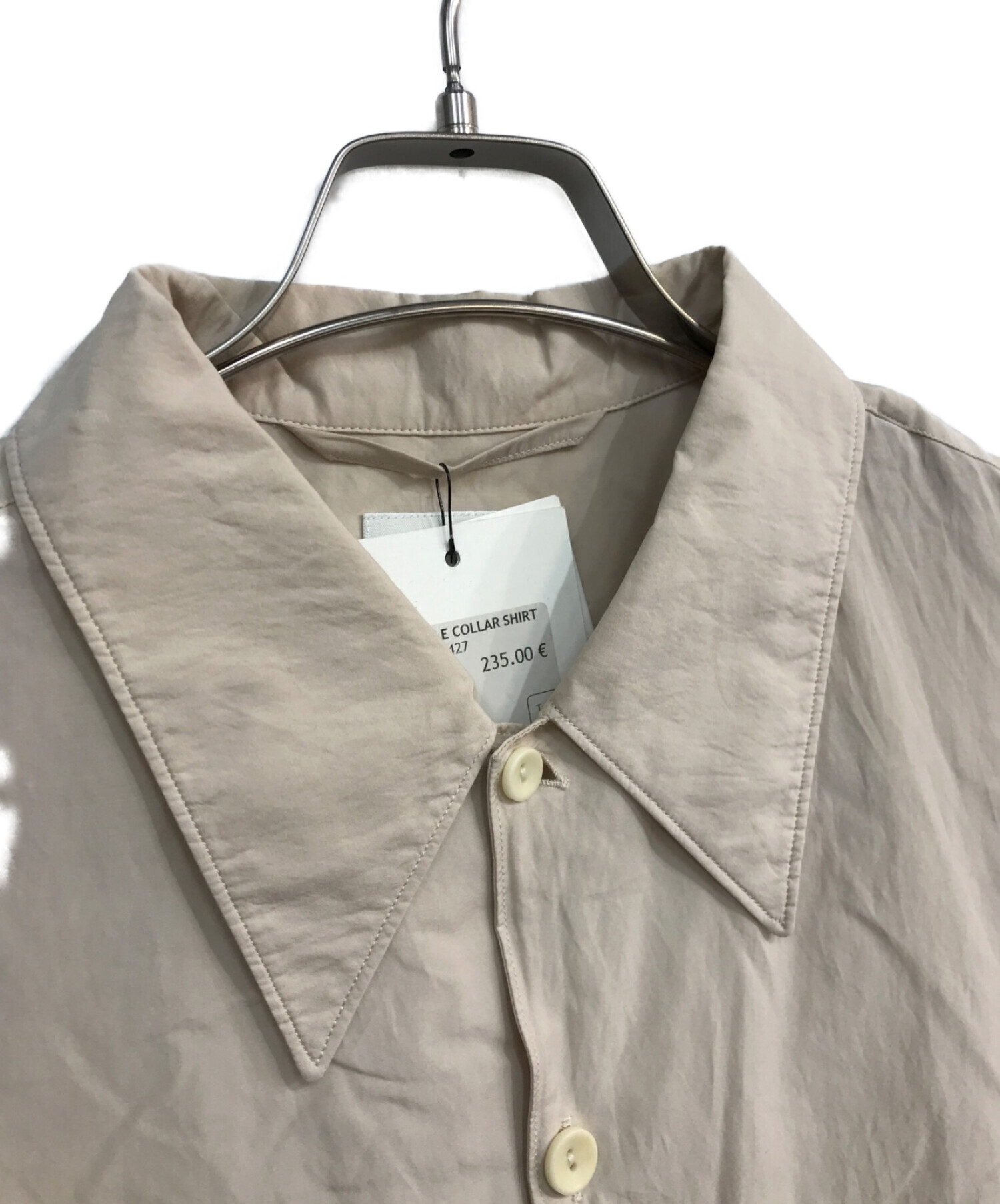 LEMAIRE (ルメール) CONVERTIBLE COLLAR SHIRT ベージュ サイズ:46 未使用品